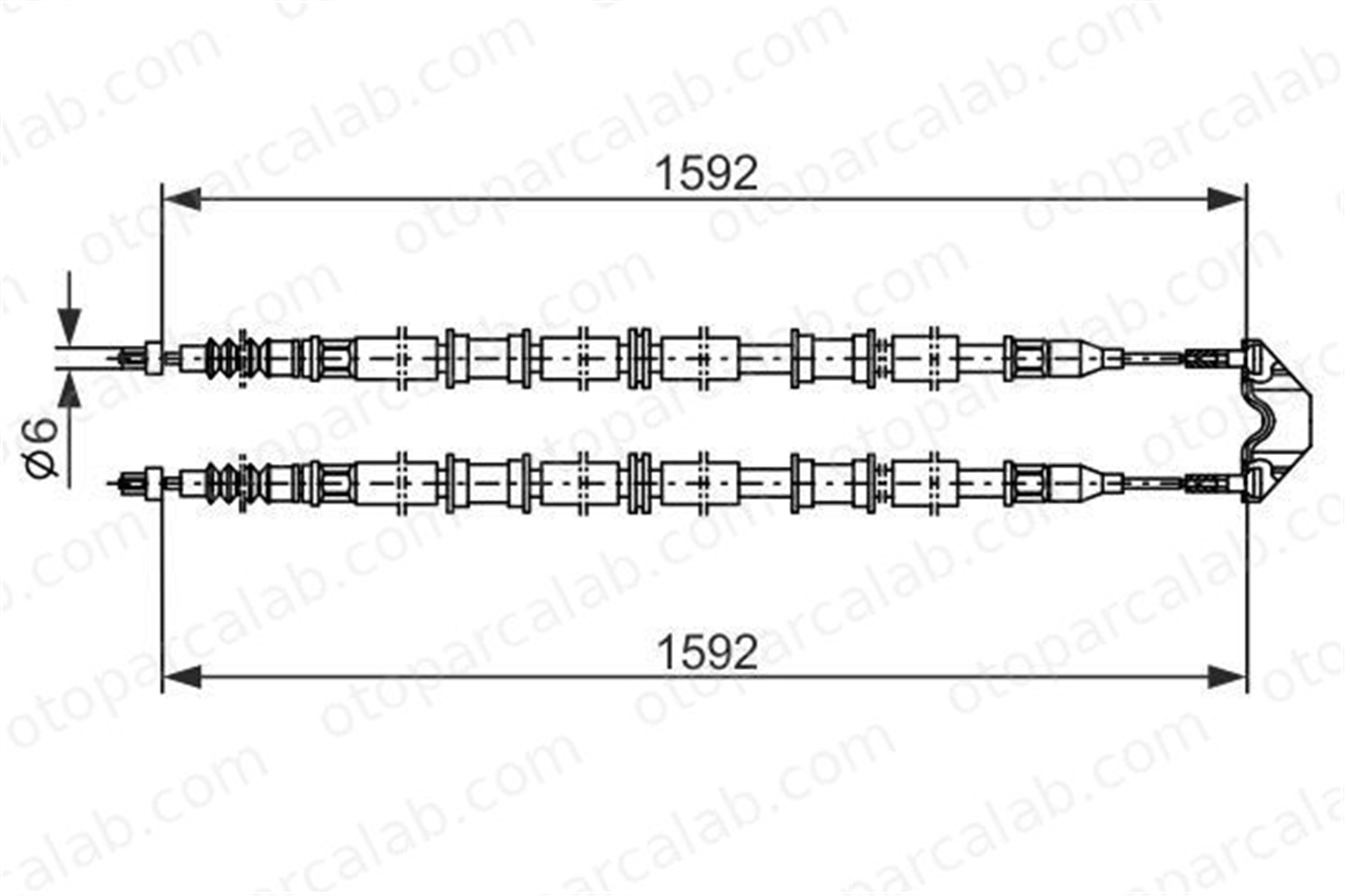 BOSCH 1 987 482 102 El Fren Teli Arka Sağ veya Sol OPEL ASTRA G Station wagon ASTRA G Cabrio 24465148 522007