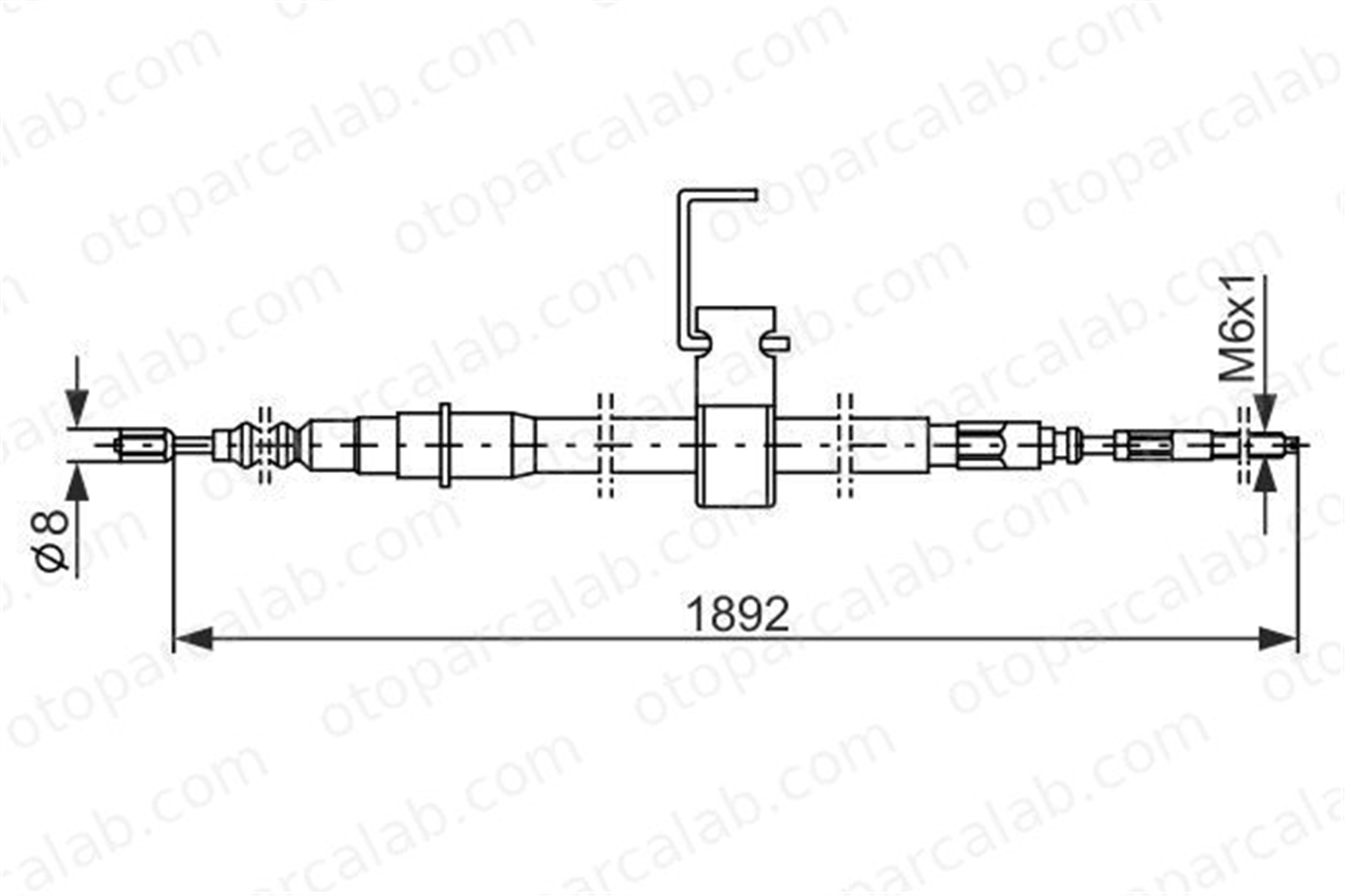 BOSCH 1 987 482 106 El Fren Teli Arka Sağ SAAB 9000 9000 Hatchback 8970733 8970741
