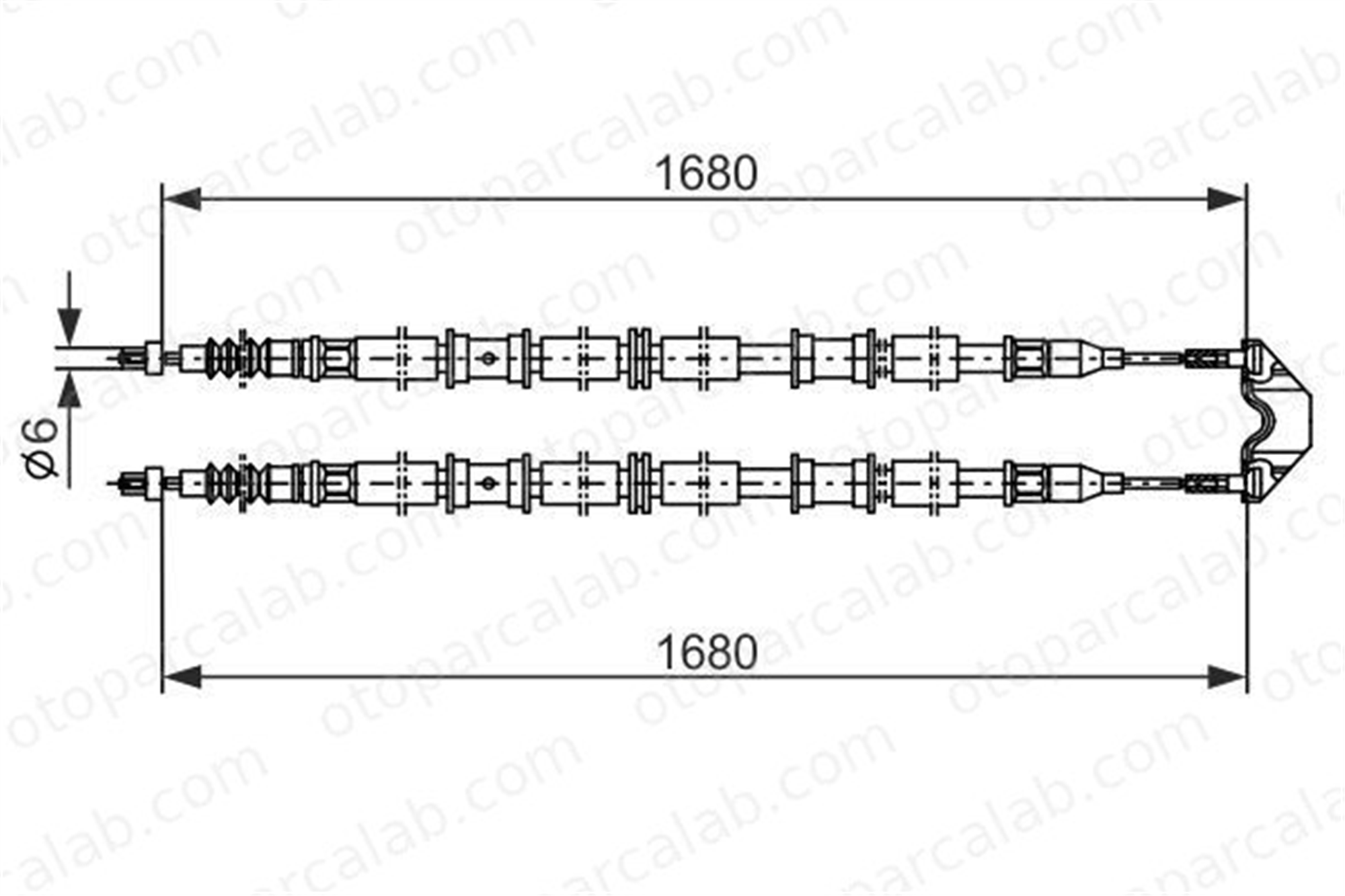 BOSCH 1 987 482 107 El Fren Teli Arka Sağ veya Sol SAAB 9000 9000 Hatchback 13104993 24465149