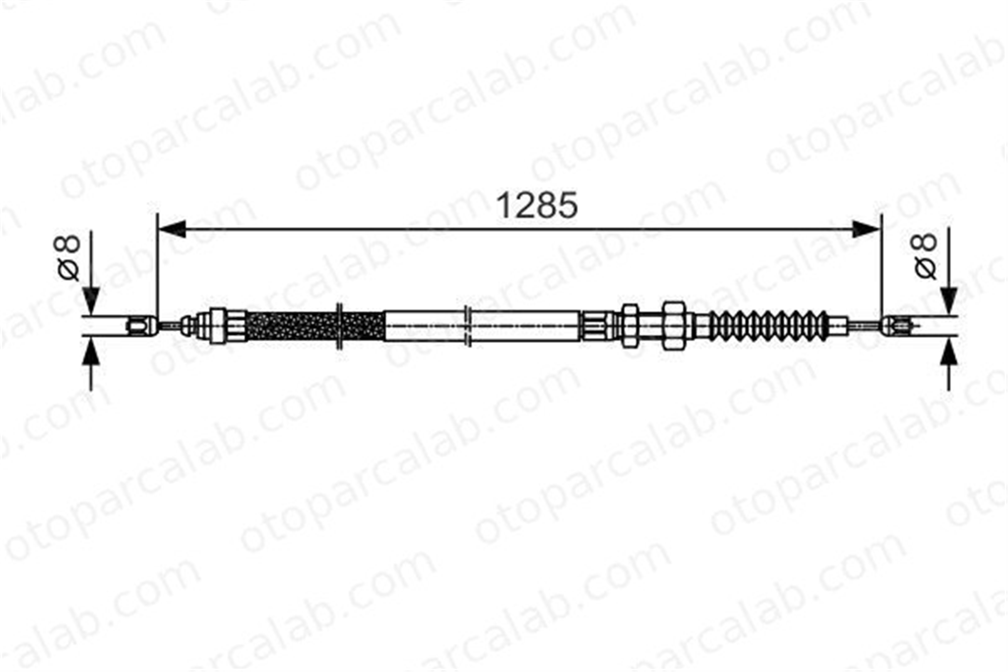 BOSCH 1 987 482 115 El Fren Teli Arka Sağ veya Sol CITROËN XANTIA Break XANTIA 4745N3