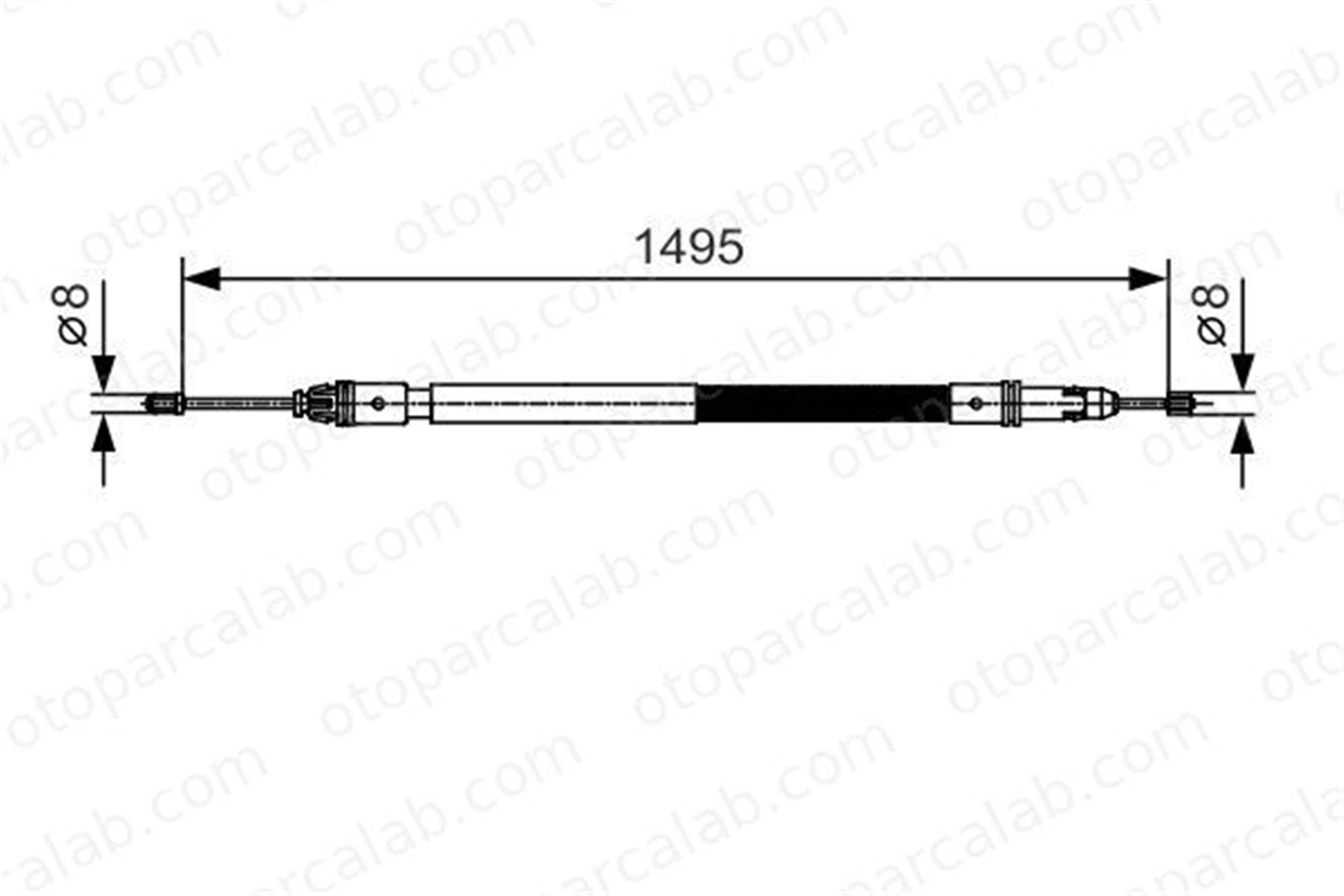 BOSCH 1 987 482 118 El Fren Teli Arka Sağ veya Sol CITROËN JUMPY Panelvan/Van FIAT SCUDO Minibüs/Otobüs 1987482118 474610