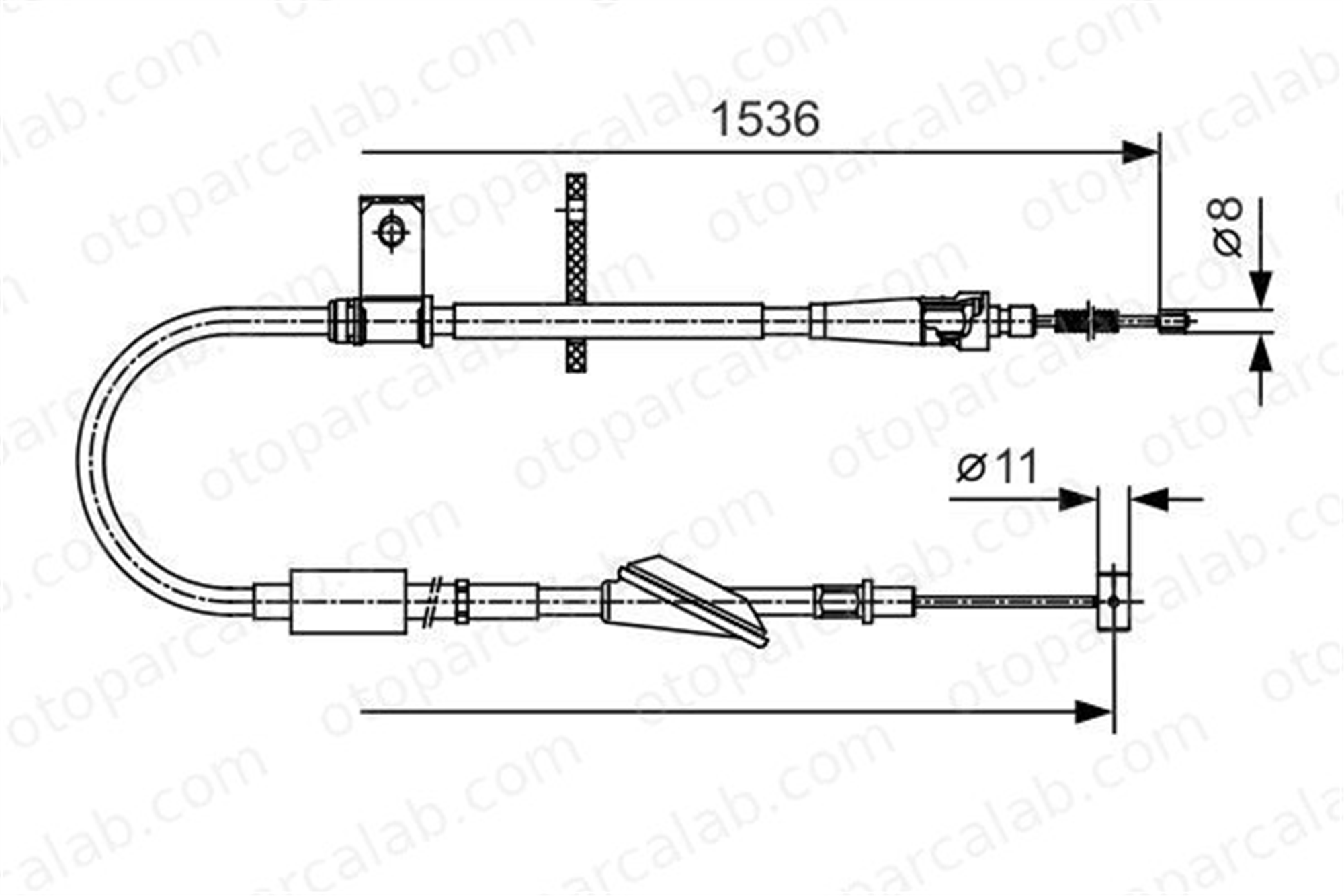 BOSCH 1 987 482 137 El Fren Teli Arka Sol OPEL AGILA 9211156 4706689