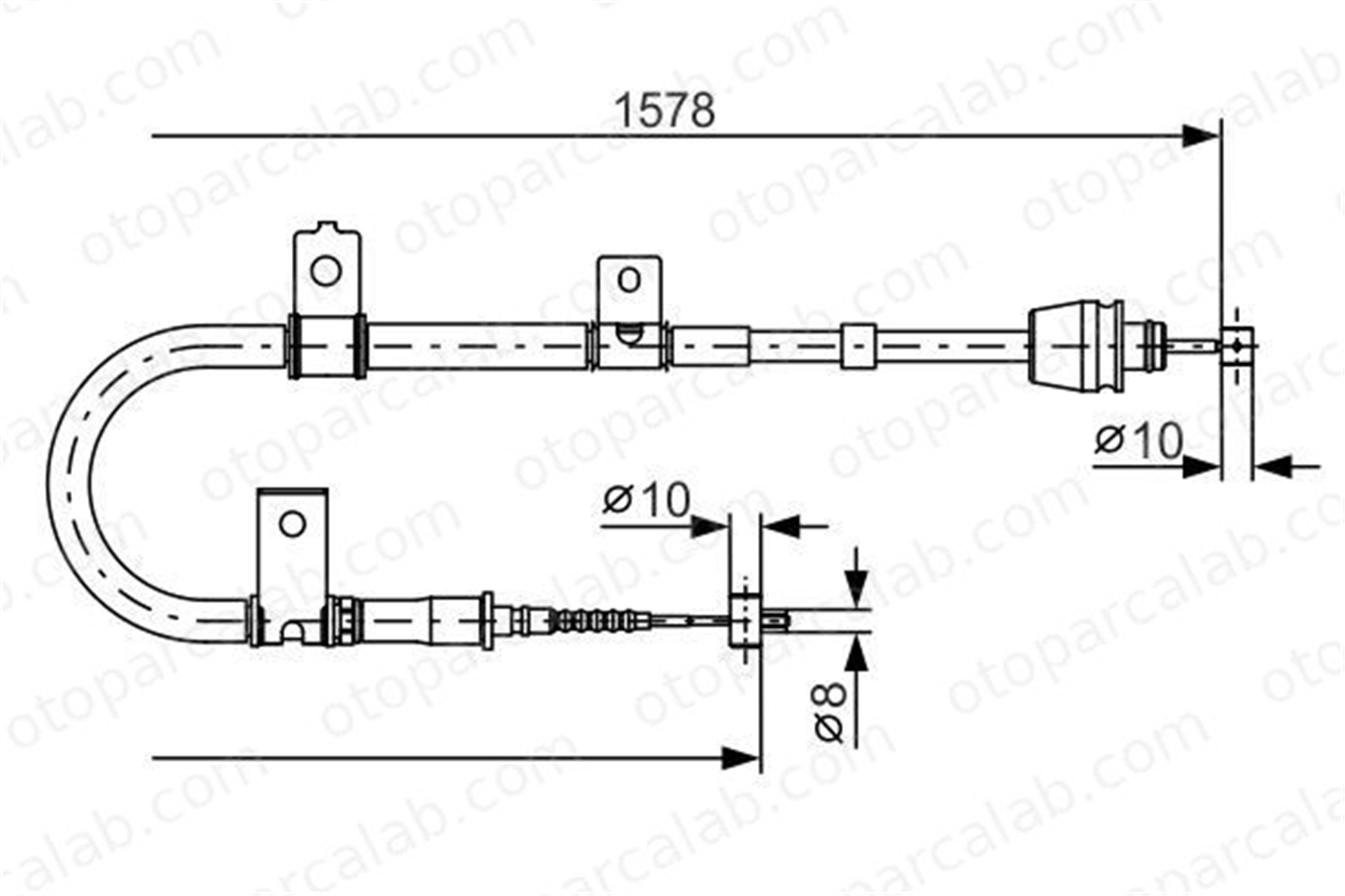 BOSCH 1 987 482 167 El Fren Teli Arka Sağ HYUNDAI ELANTRA III Sedan ELANTRA III 597702D310