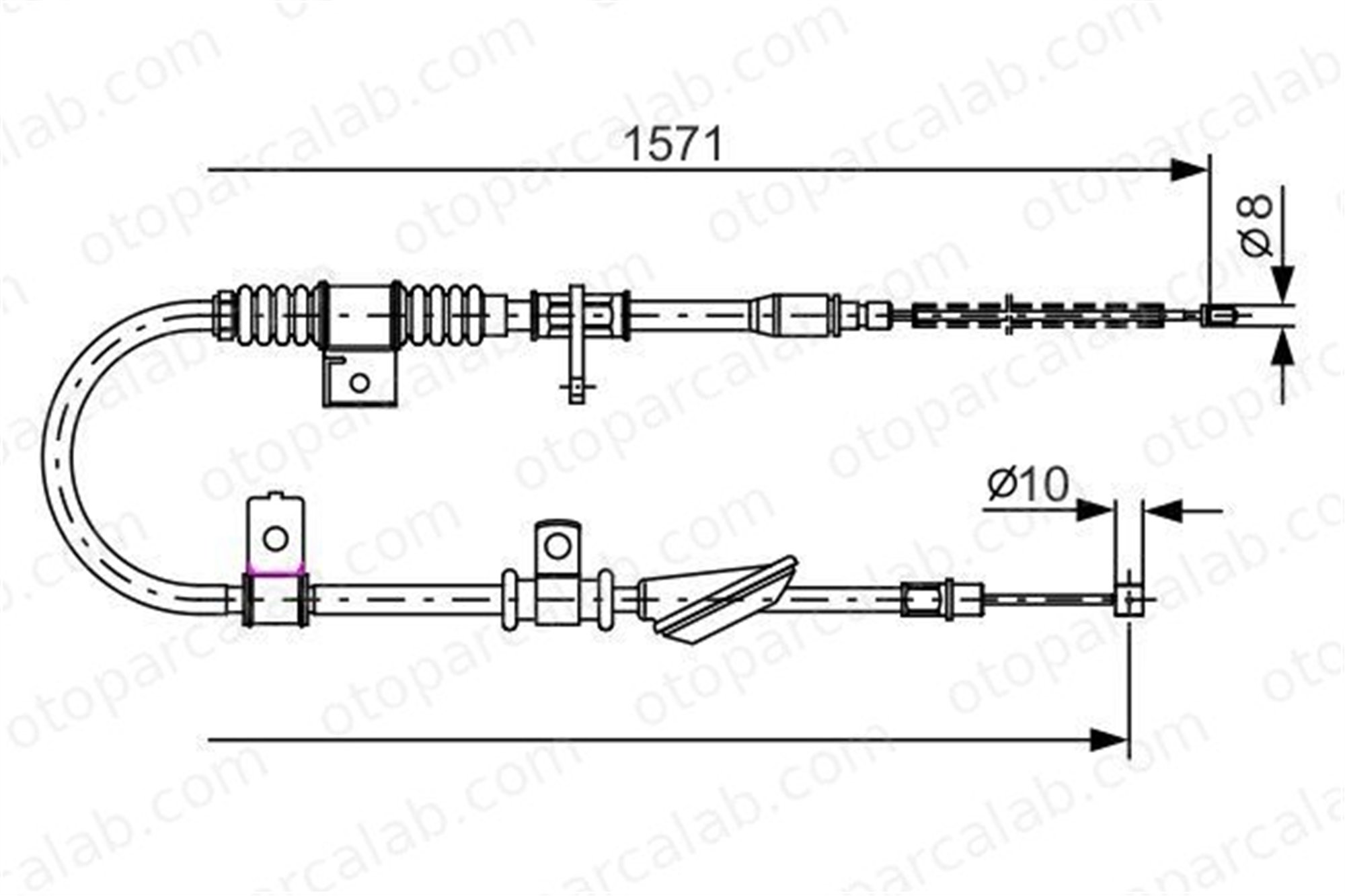 BOSCH 1 987 482 169 El Fren Teli Arka Sağ HYUNDAI LANTRA II Station wagon LANTRA II 5977029001