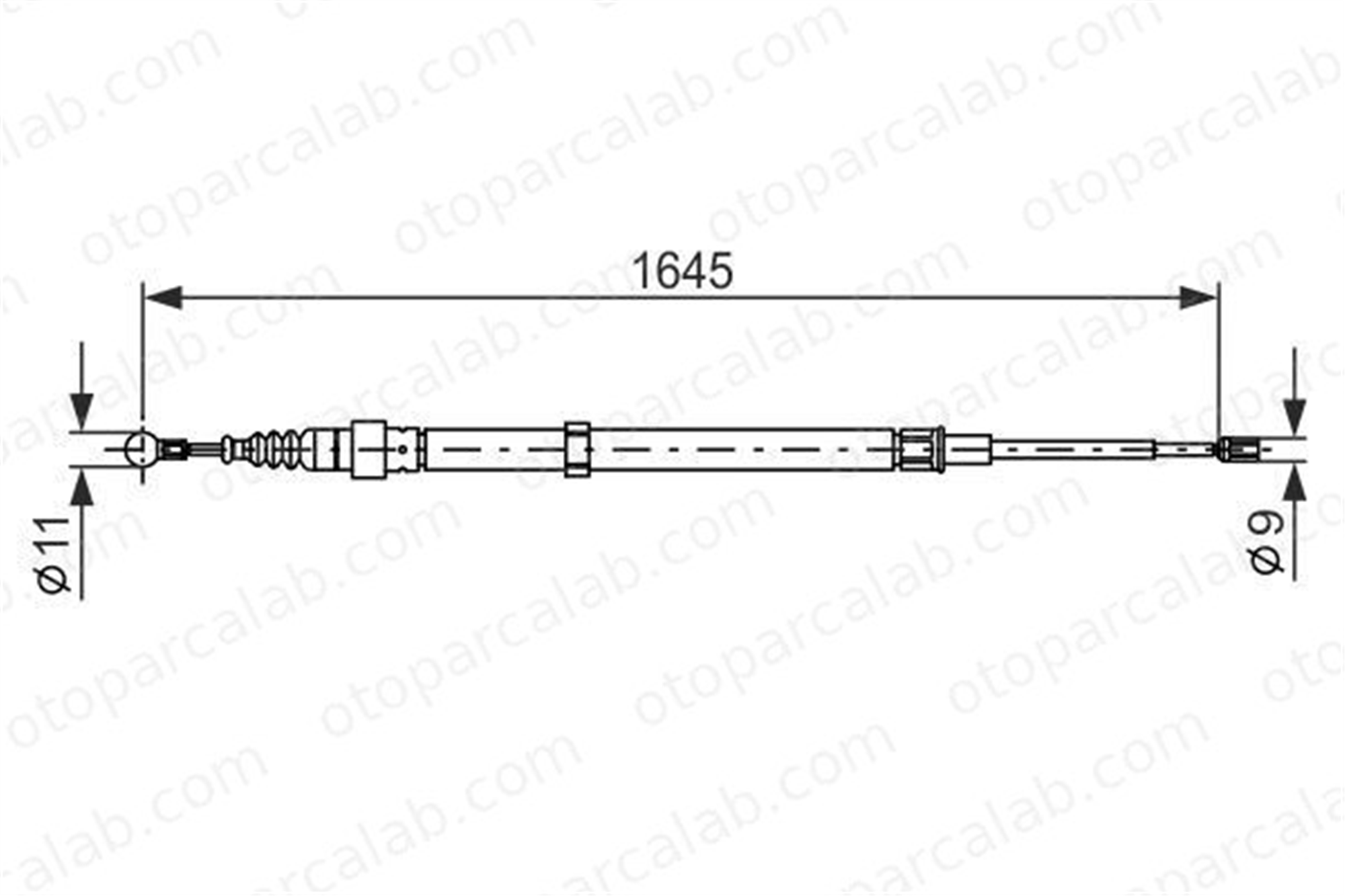 BOSCH 1 987 482 191 El Fren Teli Arka Sağ veya Sol SEAT IBIZA III VW POLO 6Q0609721L 6Q0609721G