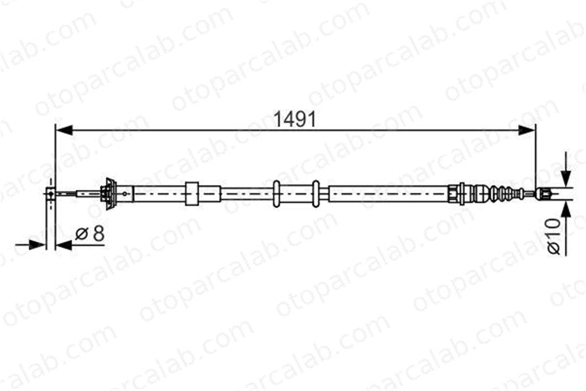 BOSCH 1 987 482 202 El Fren Teli Arka Sol ABARTH 500 / 595 / 695 500C / 595C / 695C 1987482202 51753526