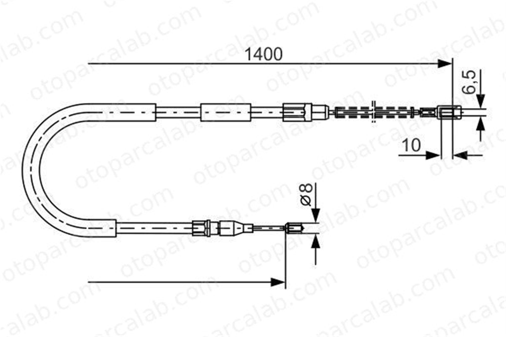 BOSCH 1 987 482 218 El Fren Teli Arka Sağ VW TRANSPORTER T3 Minibüs/Otobüs TRANSPORTER T3 Panelvan/Van 251609701F
