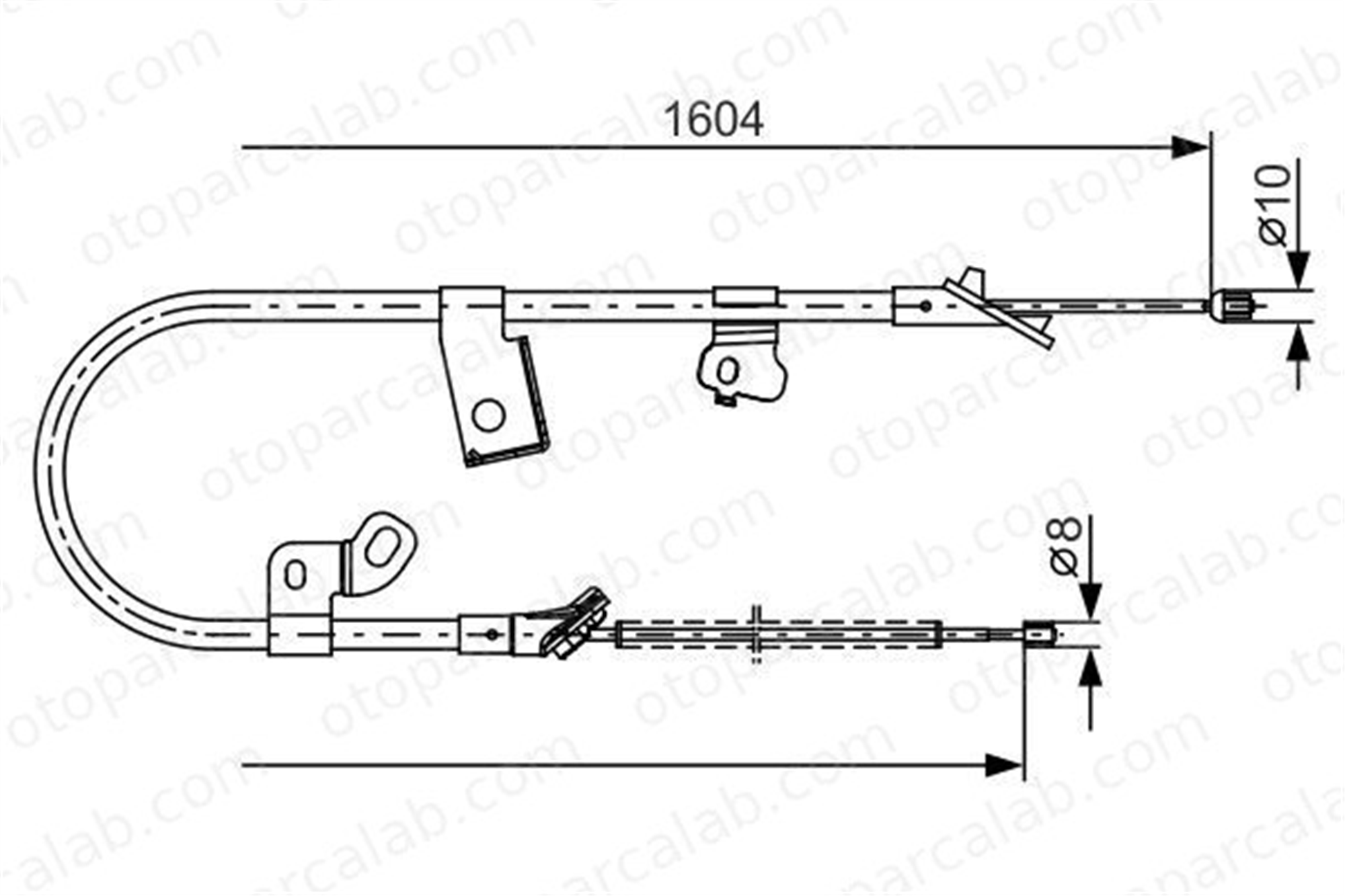 BOSCH 1 987 482 220 El Fren Teli Arka Sağ TOYOTA YARIS VERSO YARIS VERSO VAN 1987482220 4642052070