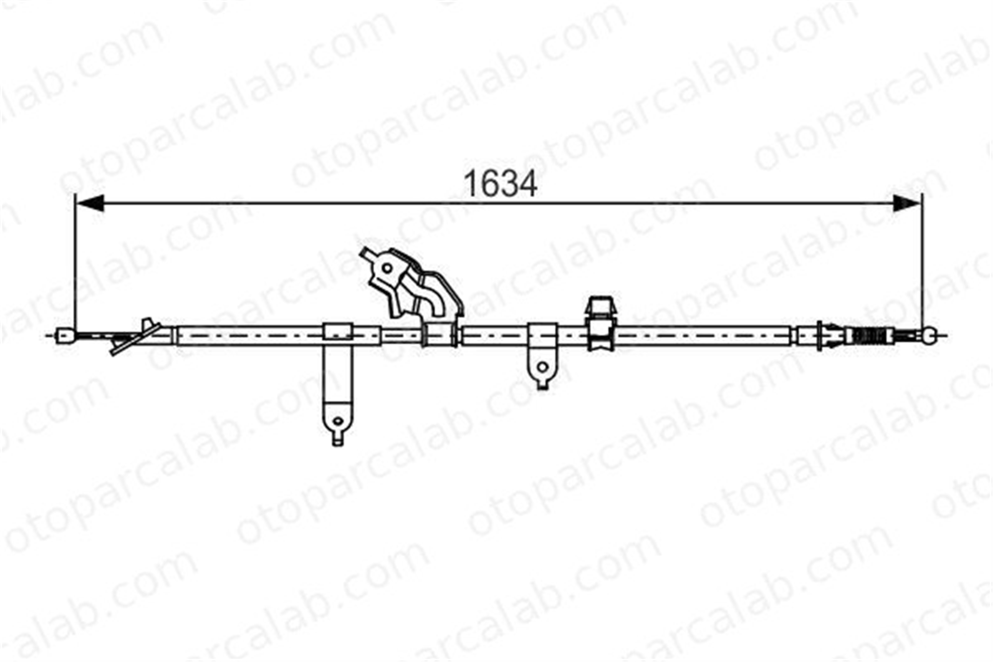 BOSCH 1 987 482 222 El Fren Teli Arka Sol TOYOTA YARIS DAIHATSU CHARADE VIII 1987482222 464300D060