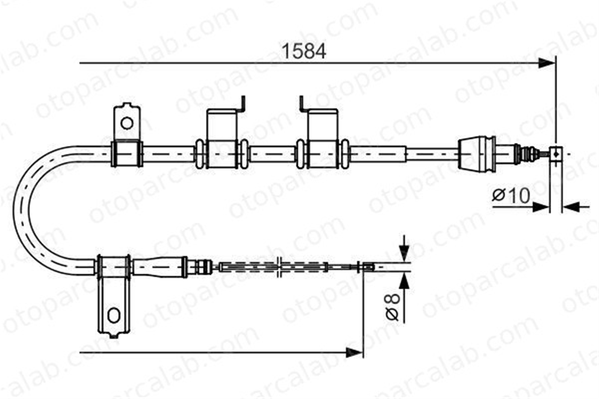 BOSCH 1 987 482 223 El Fren Teli Arka Sol HYUNDAI GETZ 597601C800 1987482223