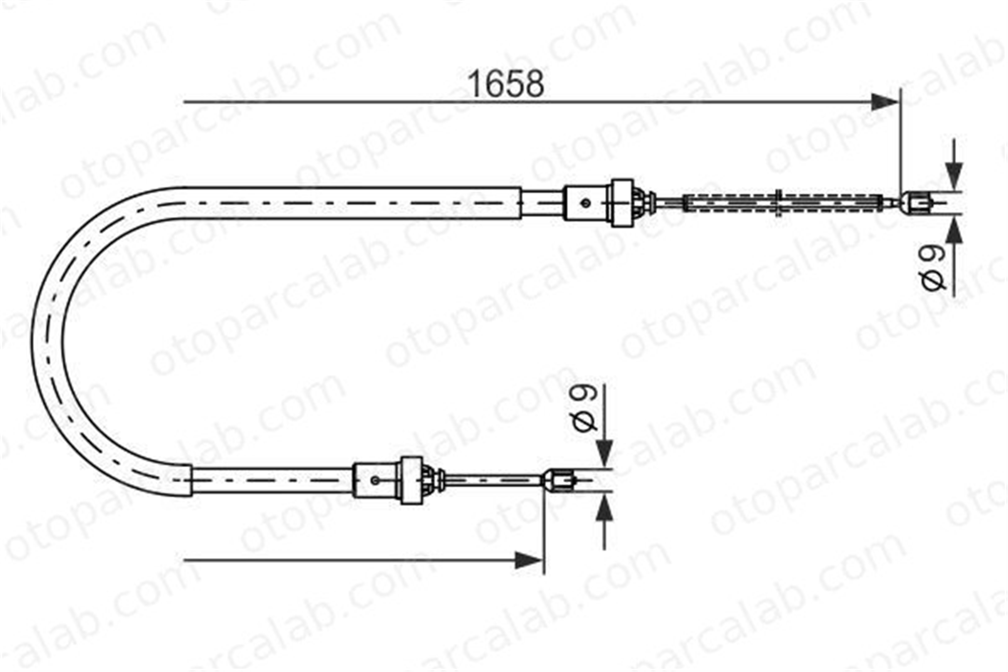 BOSCH 1 987 482 234 El Fren Teli Arka Sağ veya Sol DACIA SANDERO RENAULT LOGAN I Station wagon 8200745723
