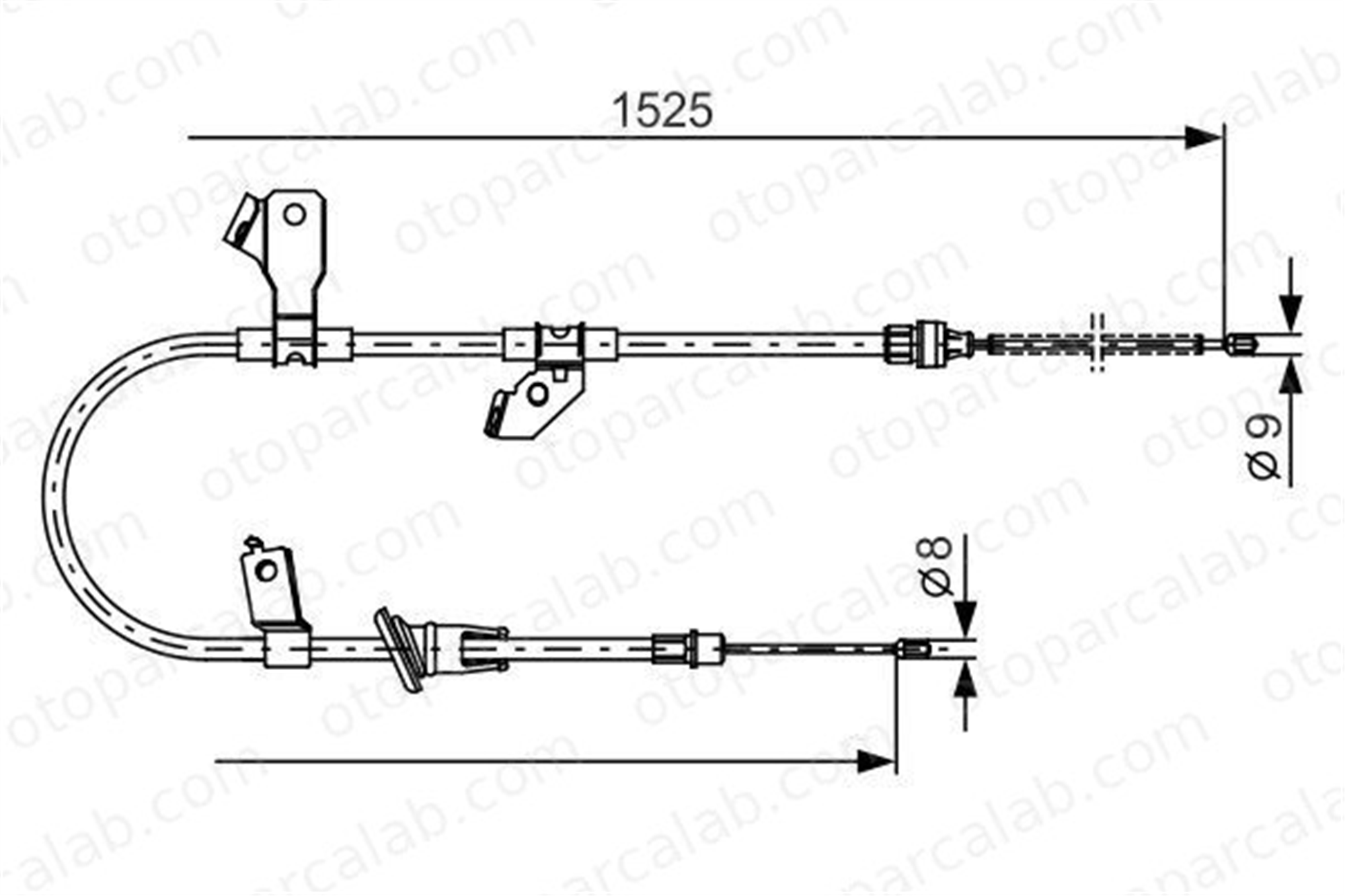 BOSCH 1 987 482 247 El Fren Teli Arka Sol MITSUBISHI COLT VI SMART FORFOUR 1987482247 MR955255
