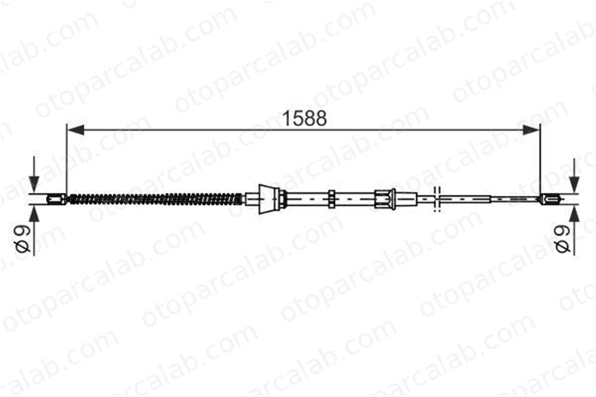 BOSCH 1 987 482 266 El Fren Teli Arka Sağ veya Sol SEAT IBIZA IV SC IBIZA IV 1987482266 6R0609721B
