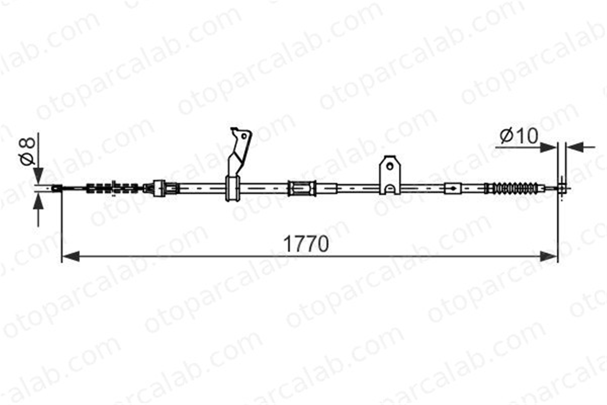 BOSCH 1 987 482 300 El Fren Teli Arka Sol TOYOTA AVENSIS AVENSIS Sedan 1987482300 4643005030