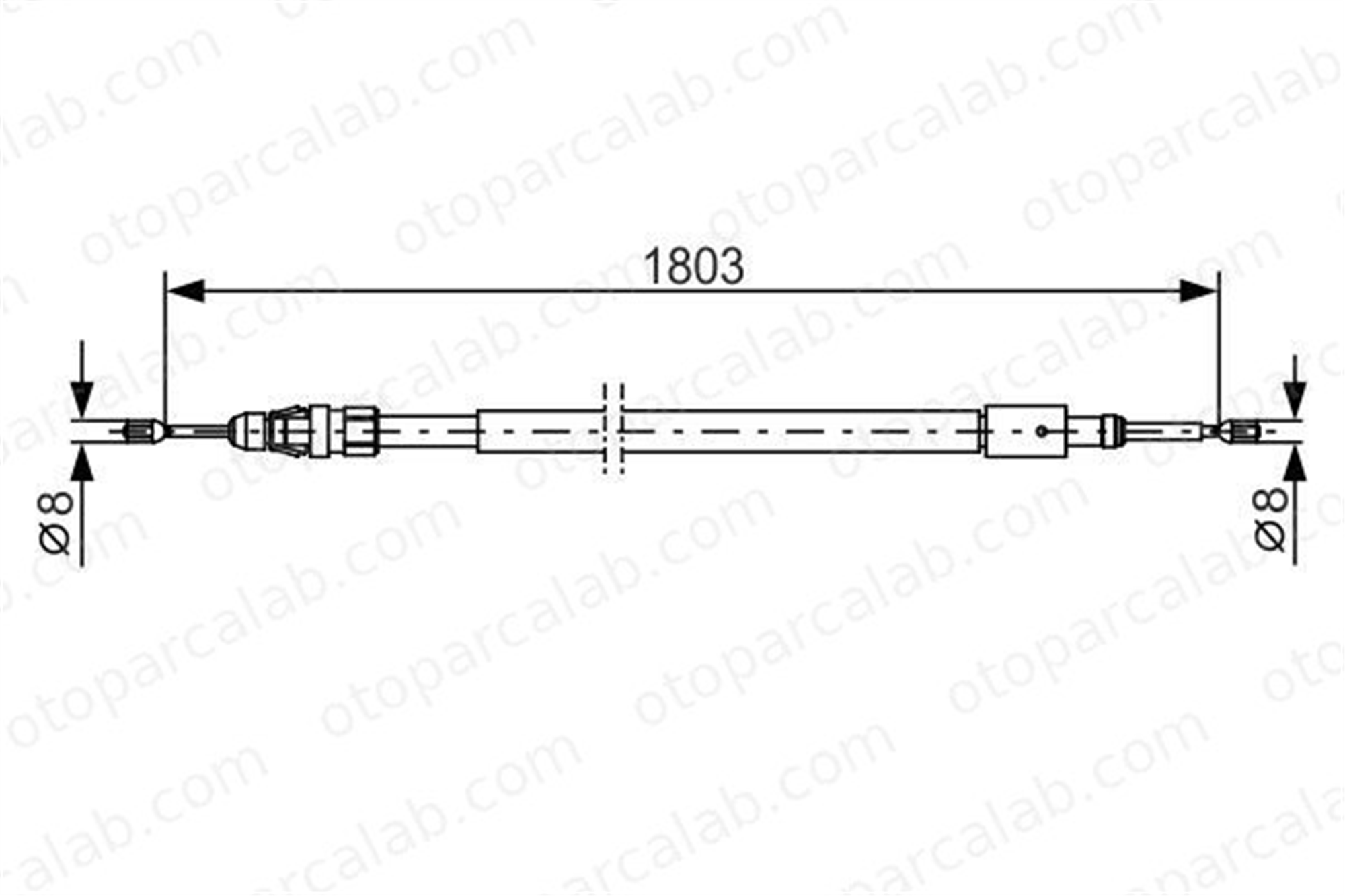 BOSCH 1 987 482 317 El Fren Teli Arka Sağ veya Sol CITROËN C3 II DS3 1987482317 474660