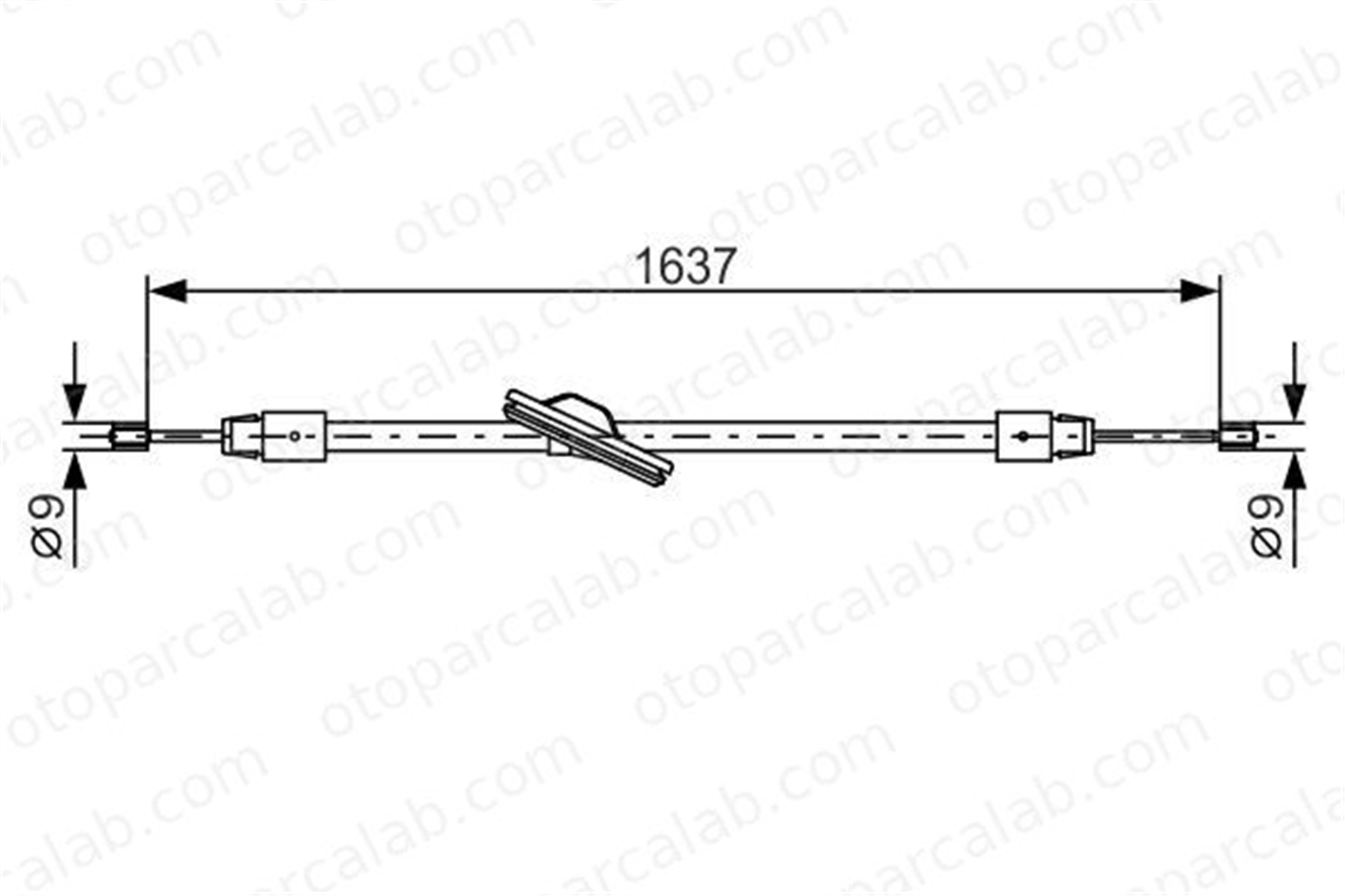 BOSCH 1 987 482 330 El Fren Teli Ön Sağ veya Sol MERCEDES-BENZ C-SERISI C-SERISI T-Model 2044201385 A2044201385