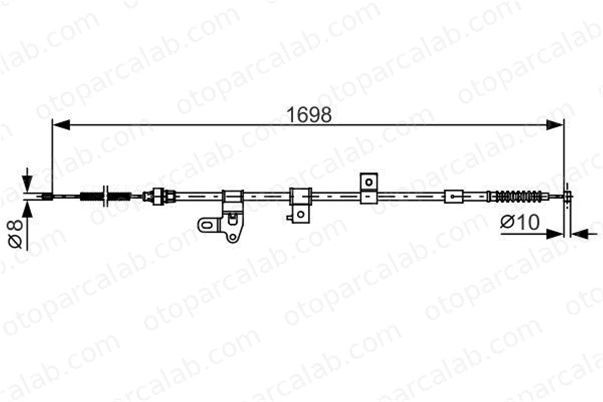 BOSCH 1 987 482 346 El Fren Teli Arka Sağ veya Sol TOYOTA COROLLA COROLLA Sedan 1987482346 4641074010