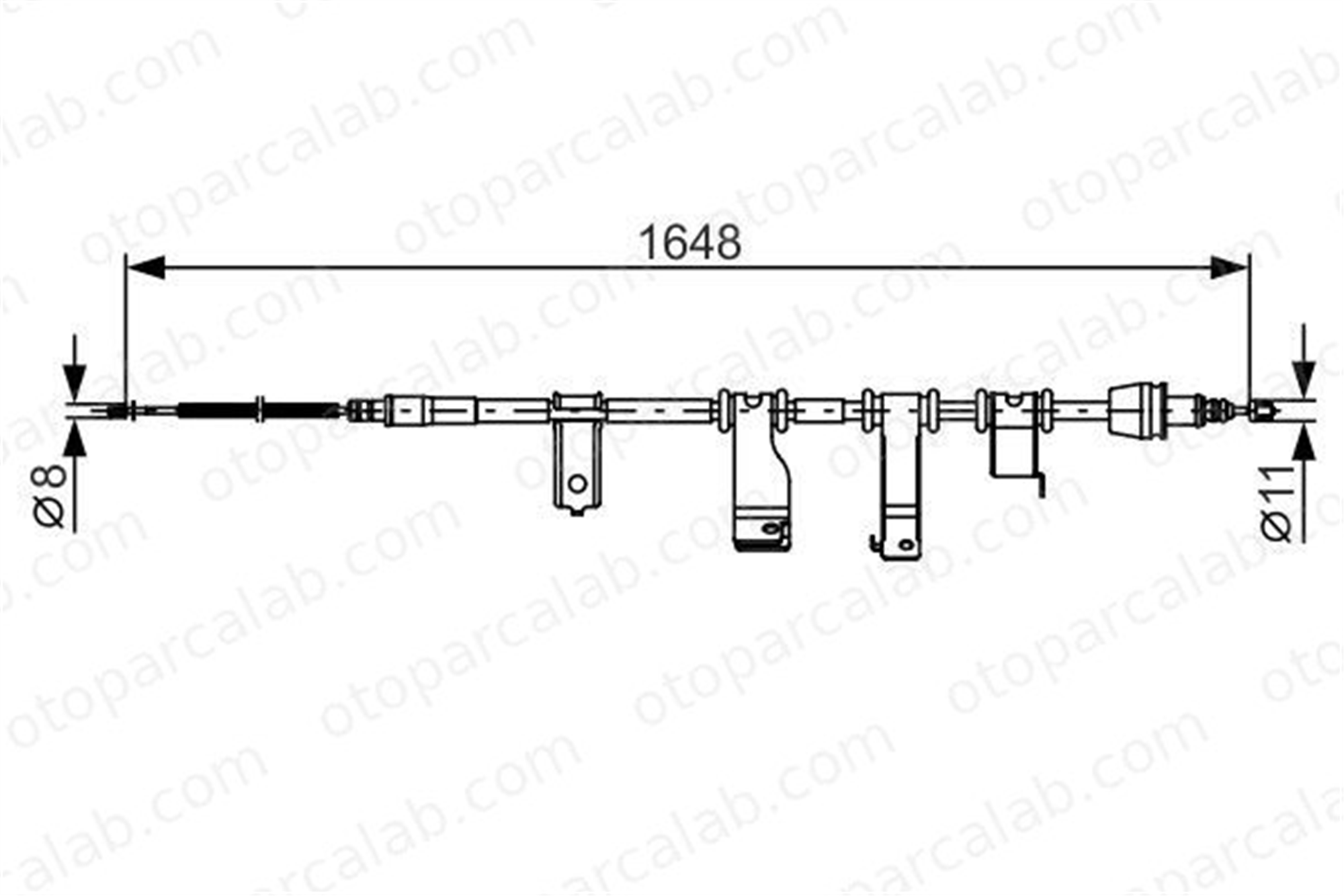 BOSCH 1 987 482 350 El Fren Teli Arka Sağ HYUNDAI i20 I 1987482350 597701J000