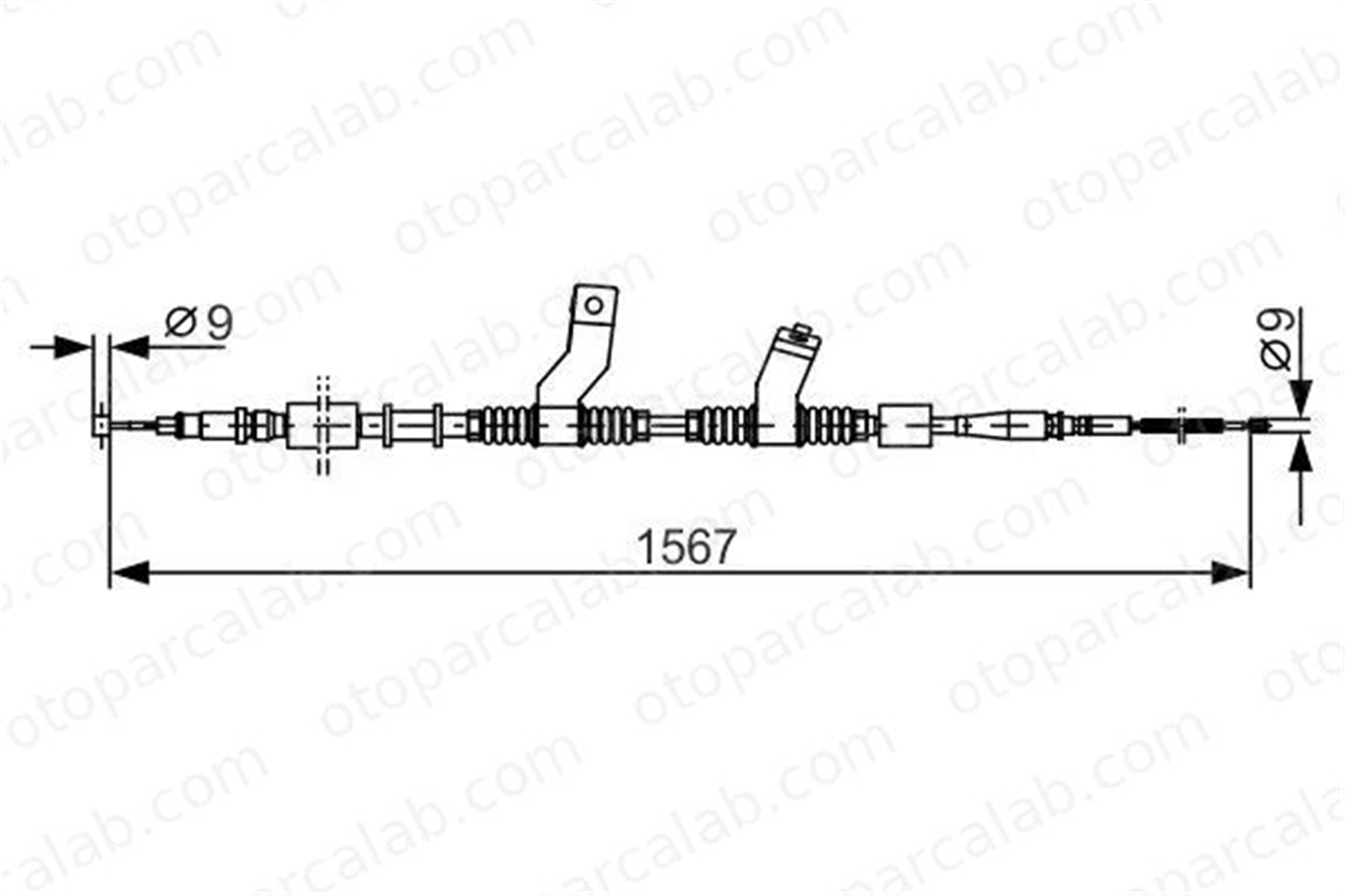 BOSCH 1 987 482 354 El Fren Teli Arka Sağ CHEVROLET LACETTI NUBIRA Sedan 96808380 96435119