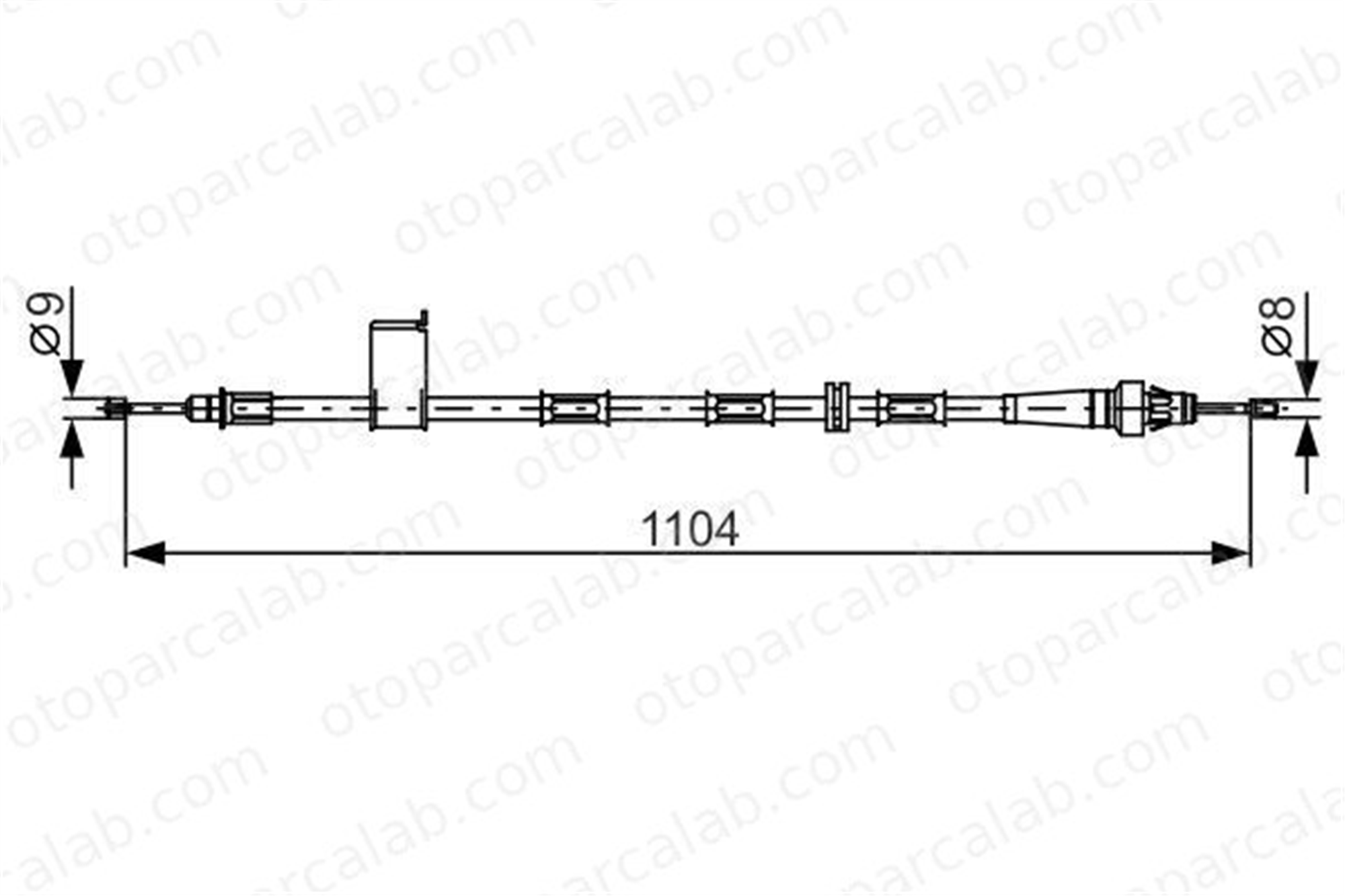BOSCH 1 987 482 364 El Fren Teli Arka Sağ JEEP GRAND CHEROKEE II 1987482364 52128119AC