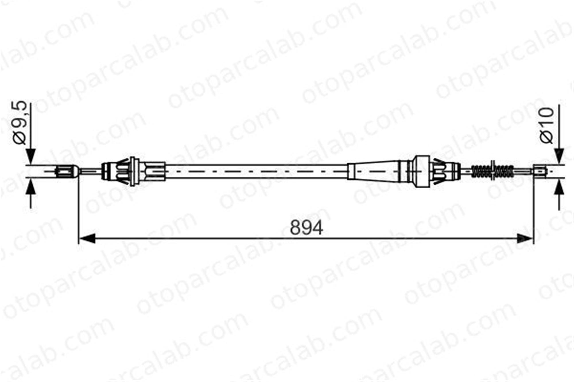 BOSCH 1 987 482 365 El Fren Teli Arka Sol JEEP CHEROKEE 1987482365 52128073