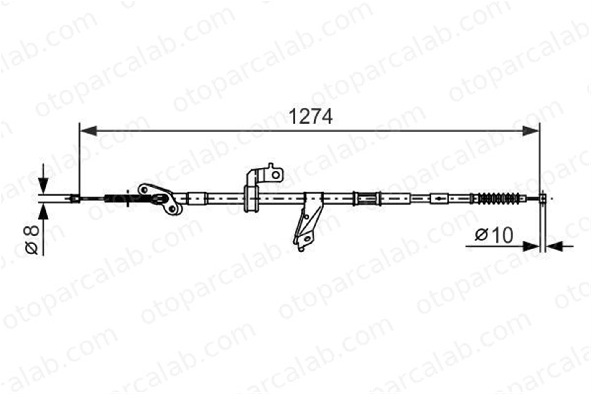 BOSCH 1 987 482 366 El Fren Teli Arka Sol TOYOTA RAV 4 II 4643042080