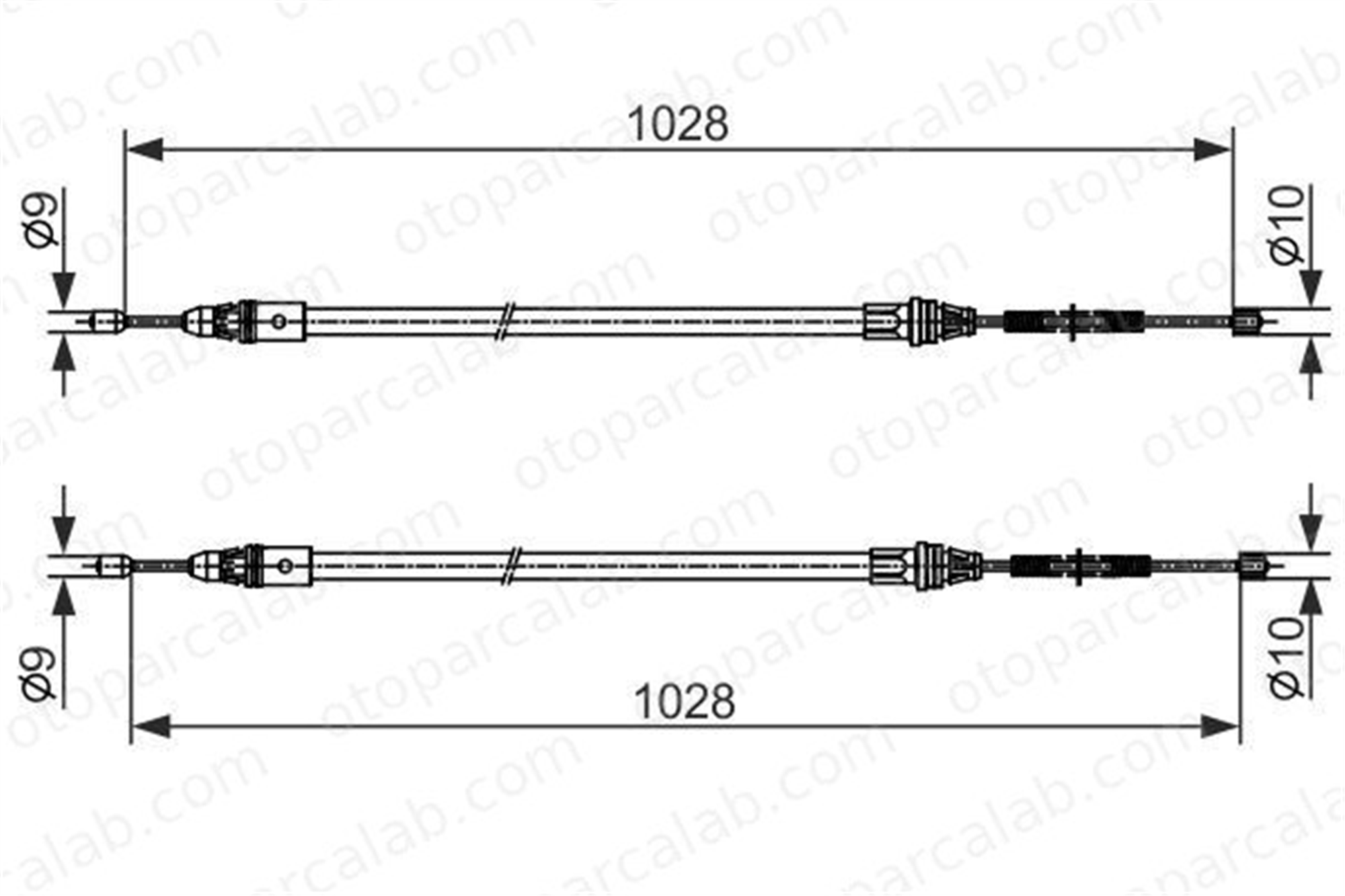 BOSCH 1 987 482 423 El Fren Teli Arka Sağ veya Sol SMART FORTWO Coupe FORTWO Cabrio A4514200485 4514200385