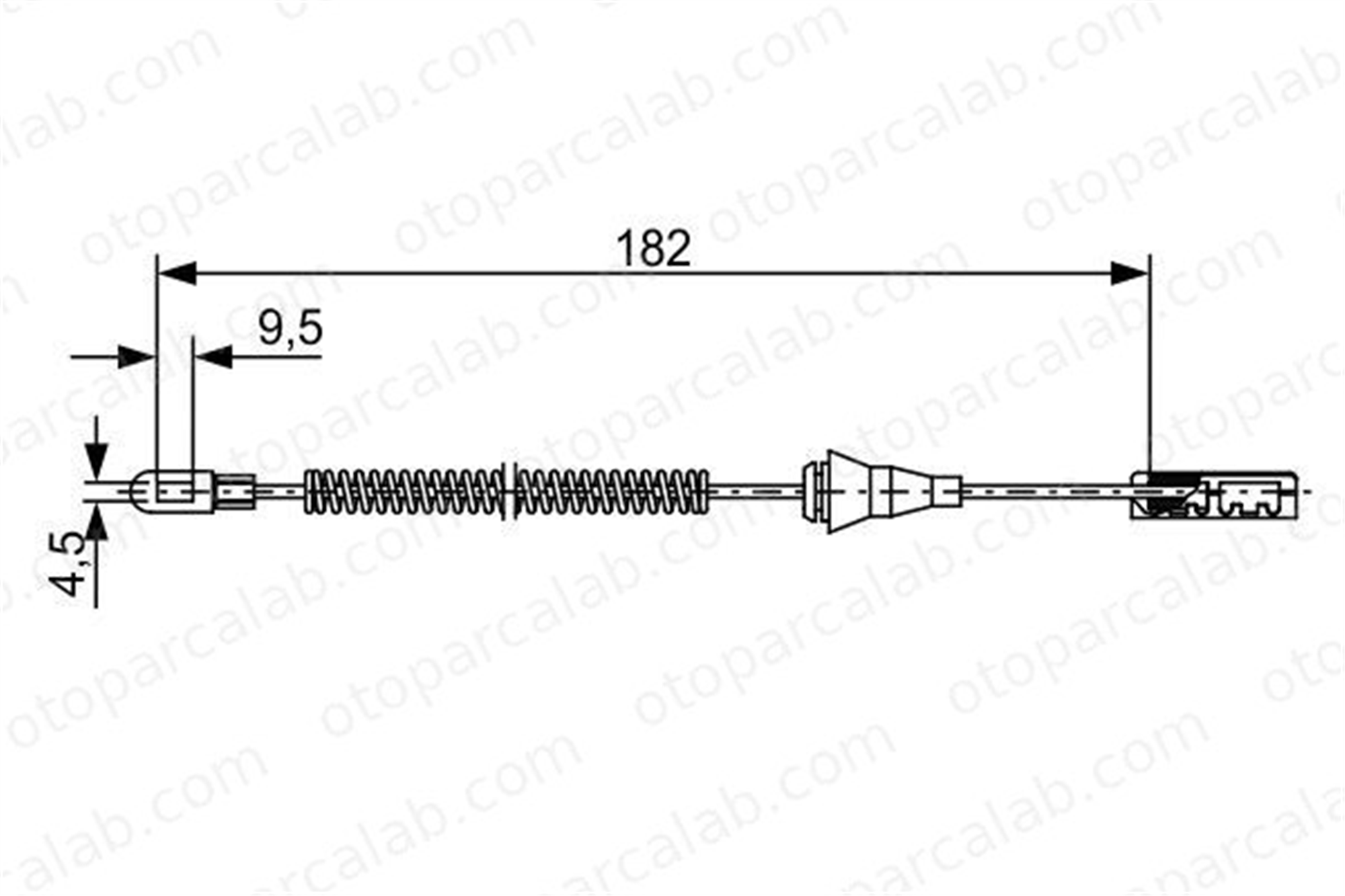 BOSCH 1 987 482 449 El Fren Teli Arka Sağ veya Sol OPEL ASTRA H ZAFIRA A MPV 522654 18045189