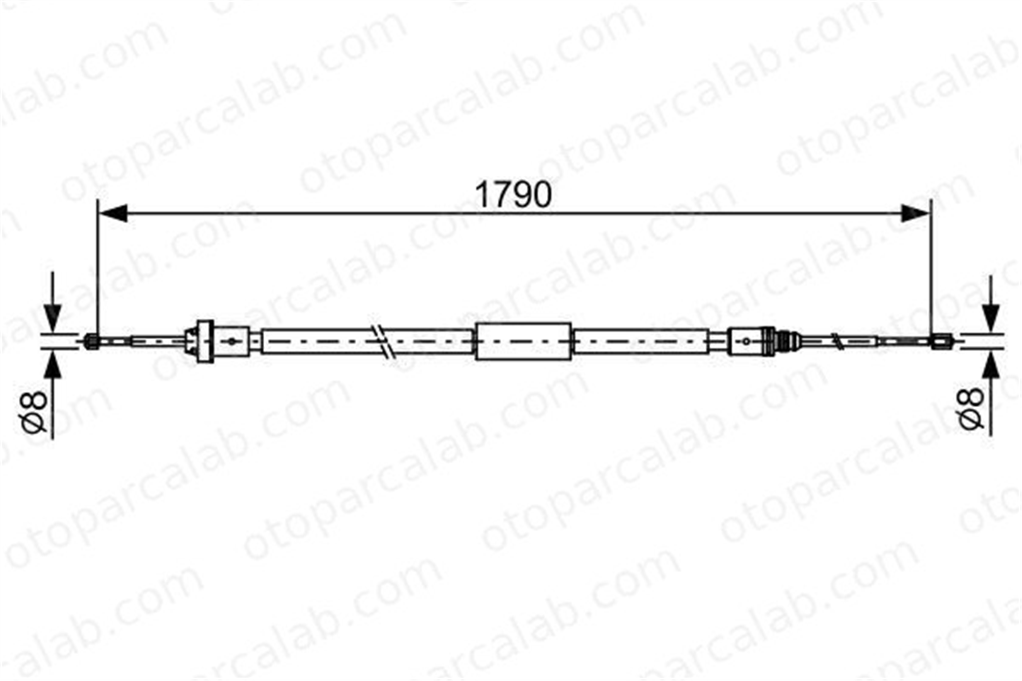 BOSCH 1 987 482 495 El Fren Teli Arka Sağ veya Sol PEUGEOT 208 I CITROËN C3 III 1987482495 9671813380