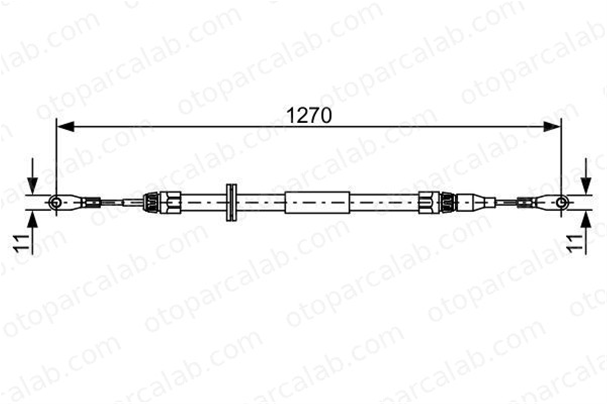 BOSCH 1 987 482 501 El Fren Teli Ön Sağ veya Sol MERCEDES-BENZ VITO Minibüs/Otobüs VITO Panelvan/Van 6384200585 A6384200585