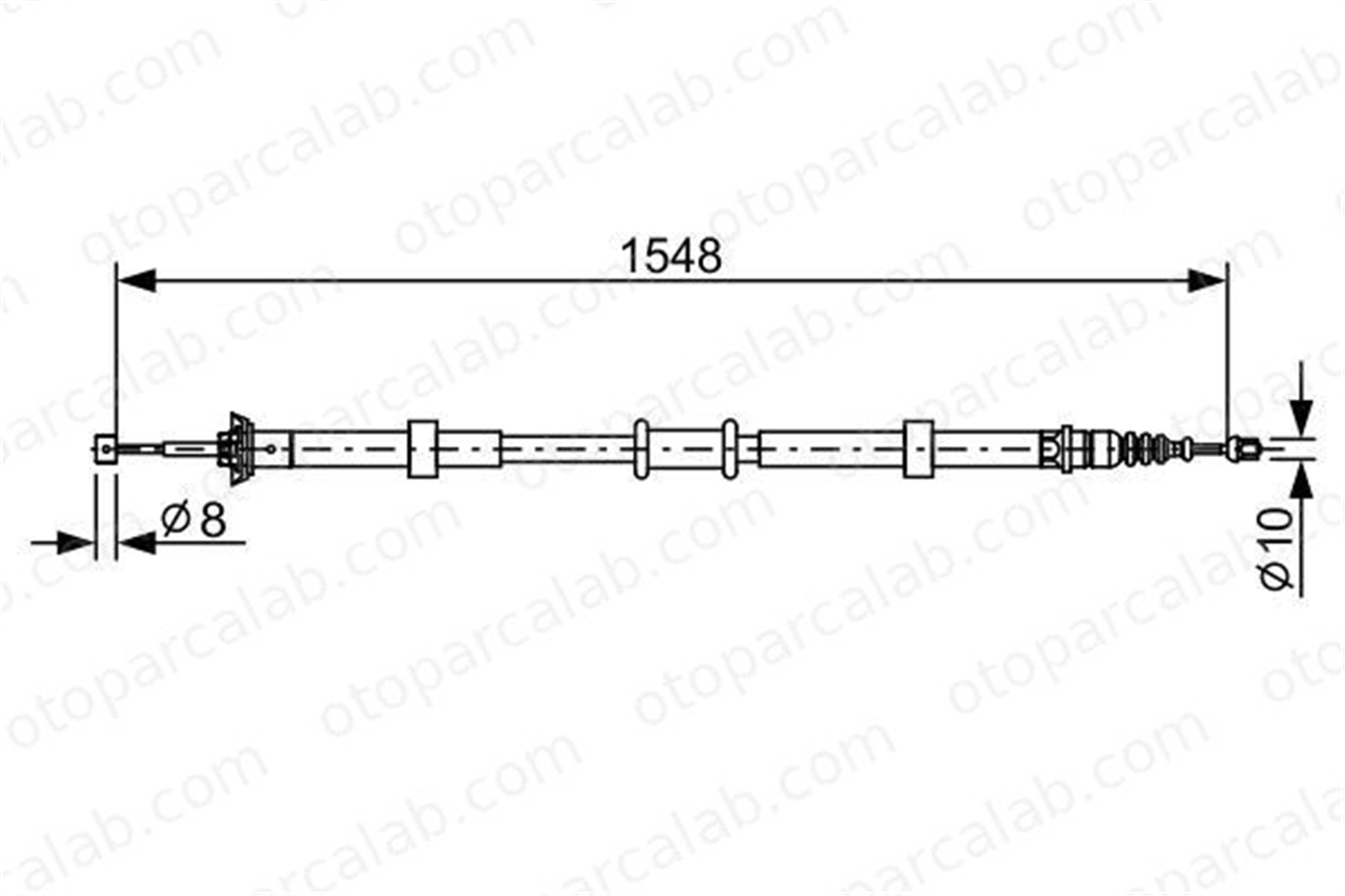 BOSCH 1 987 482 528 El Fren Teli Arka Sol FIAT PANDA PANDA VAN 1987482528 51900394