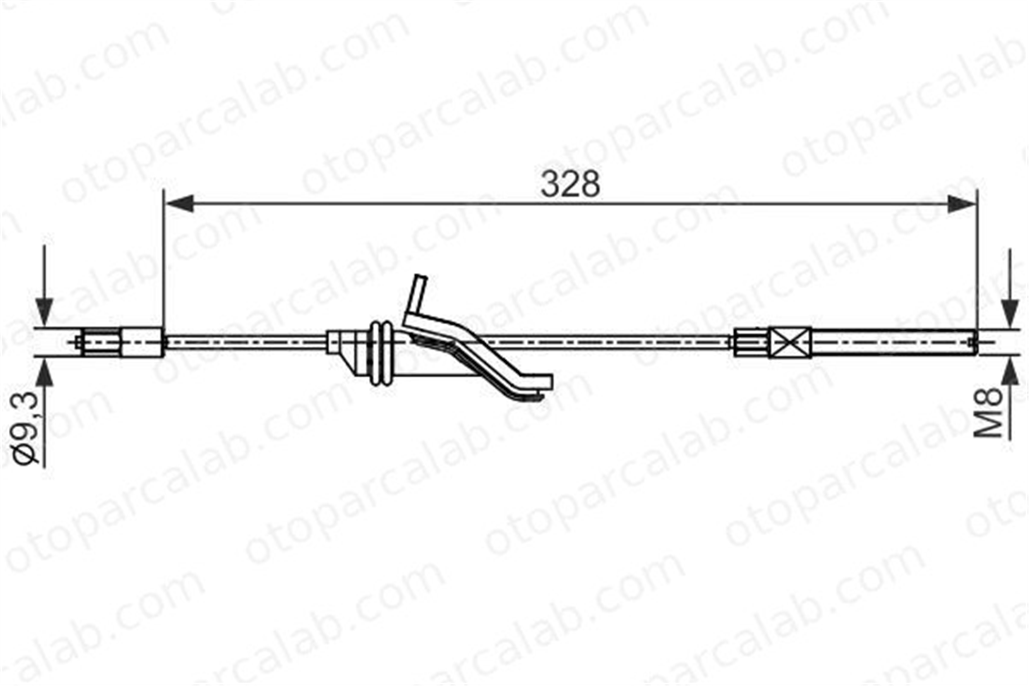 BOSCH 1 987 482 545 El Fren Teli Ön Sağ veya Sol FORD FOCUS III FOCUS III Turnier 1987482545 1729698