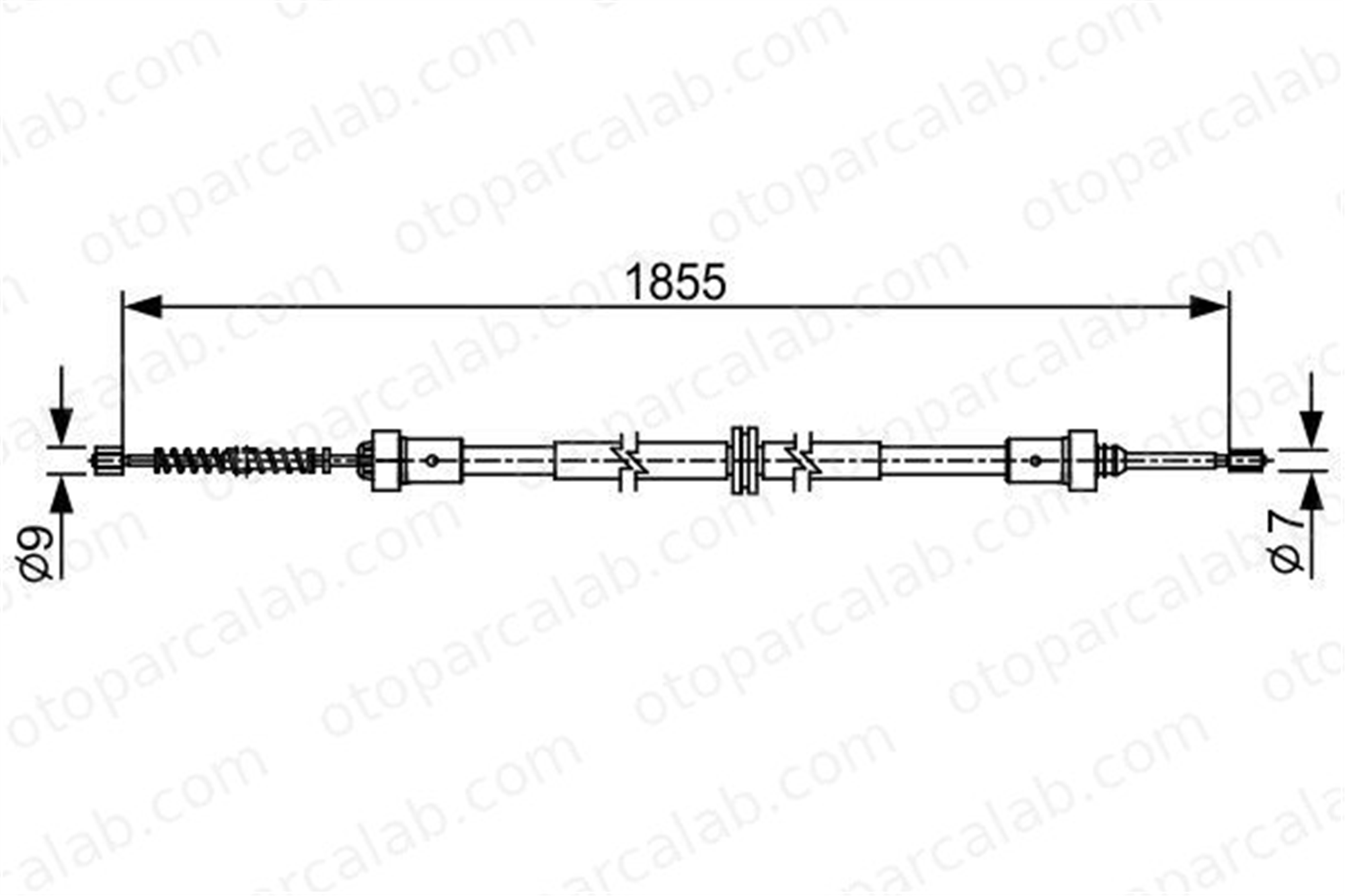 BOSCH 1 987 482 546 El Fren Teli Arka Sağ veya Sol RENAULT TWINGO III SMART FORFOUR Hatchback 1987482546 364026255R