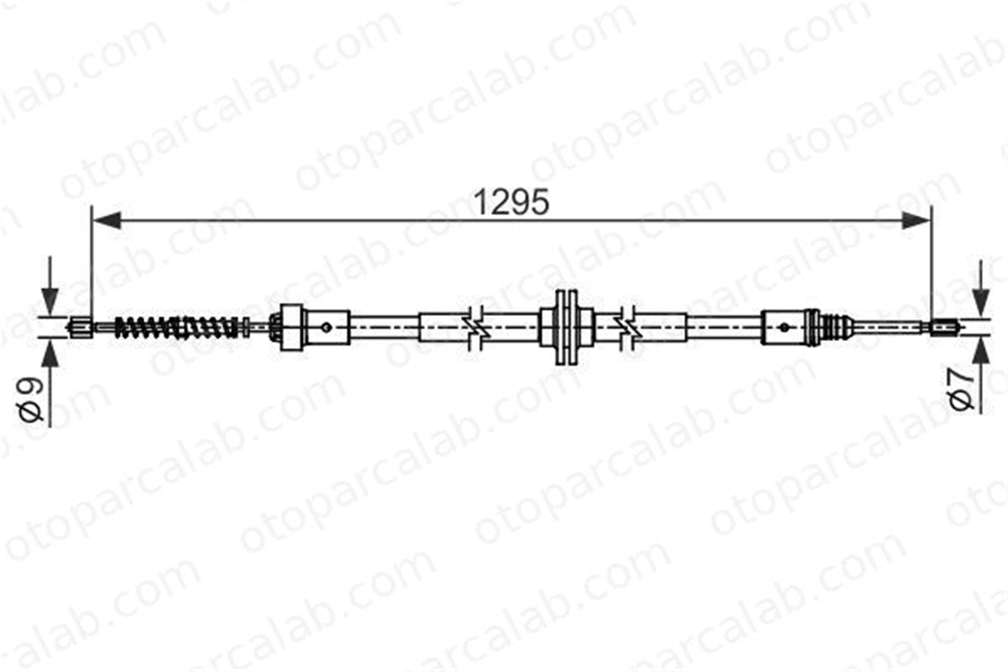 BOSCH 1 987 482 558 El Fren Teli Arka Sağ veya Sol SMART FORTWO Coupe FORTWO Cabrio 1987482558 4534200285