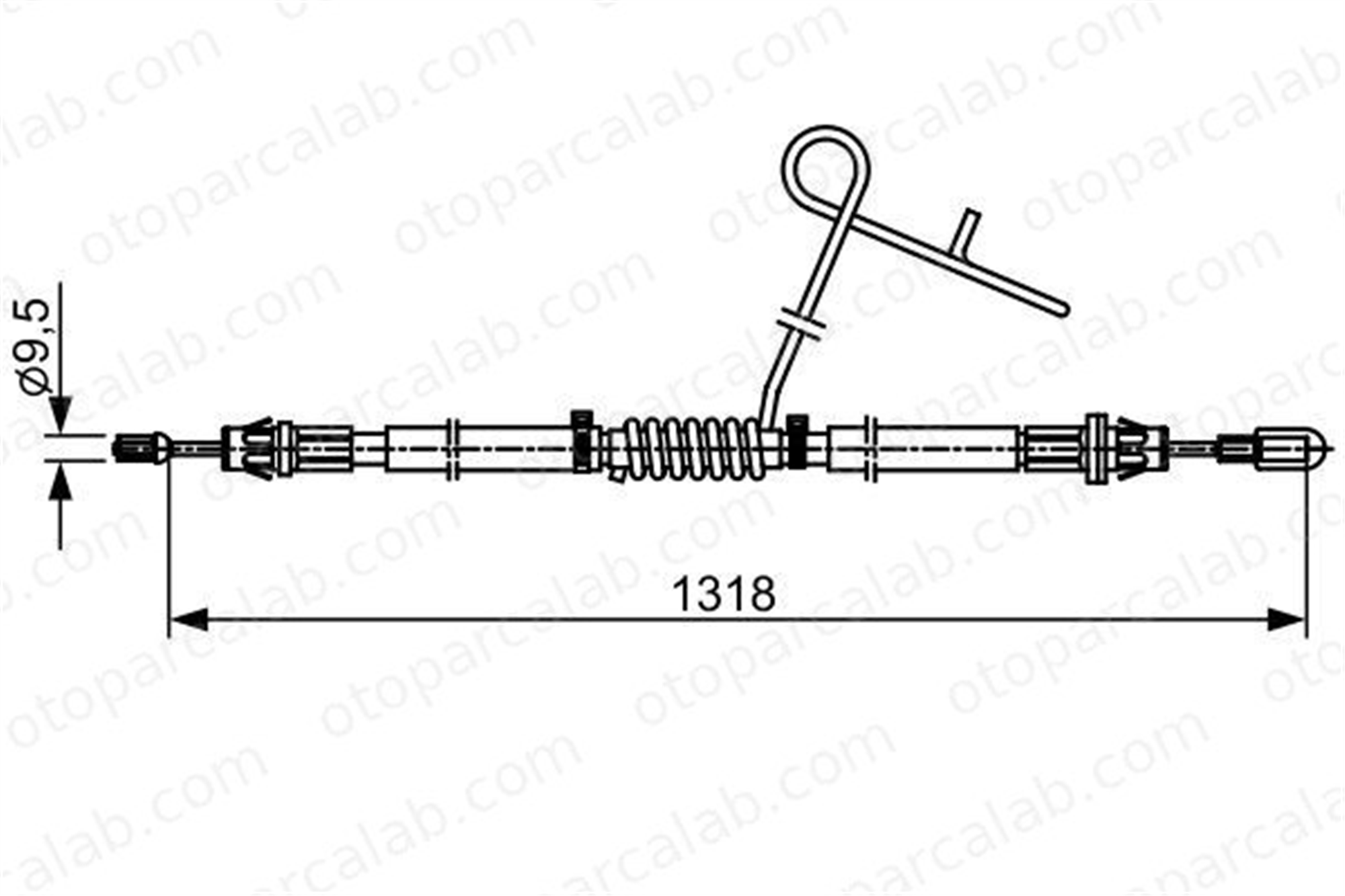 BOSCH 1 987 482 559 El Fren Teli Arka Sağ FORD TRANSIT V363 Panelvan/Van TRANSIT V363 Platform şasi 1987482559 1853025