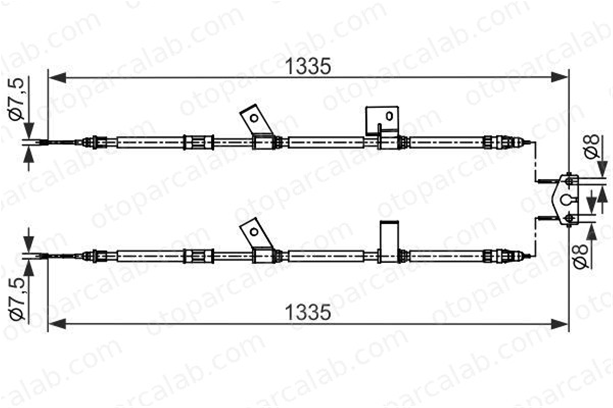 BOSCH 1 987 482 563 El Fren Teli Arka Sağ veya Sol OPEL ADAM 522115 13450575