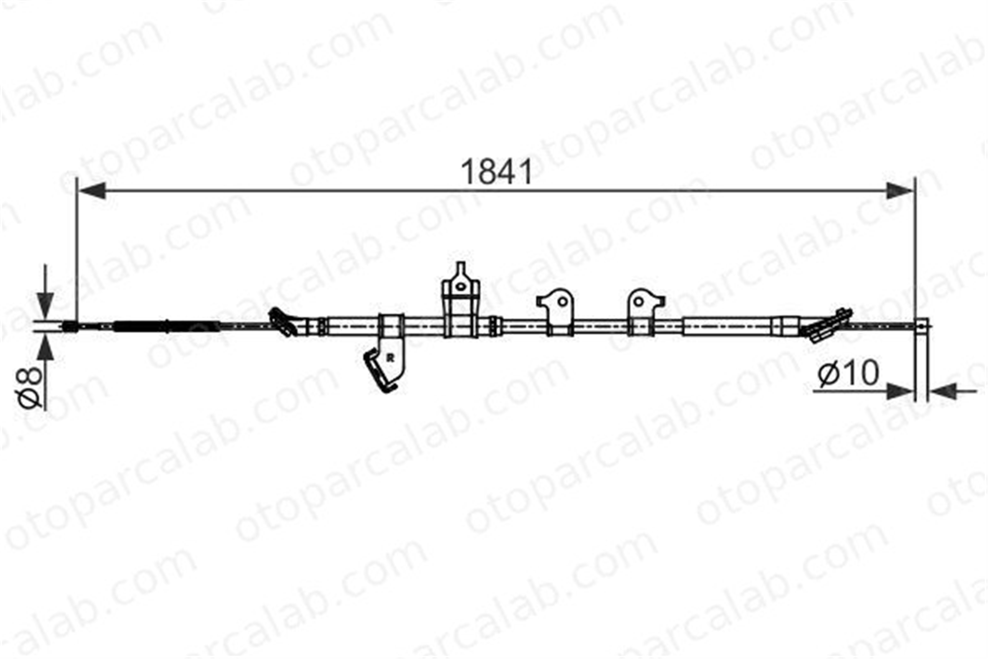 BOSCH 1 987 482 568 El Fren Teli Arka Sağ TOYOTA RAV 4 III 1987482568 4642042140