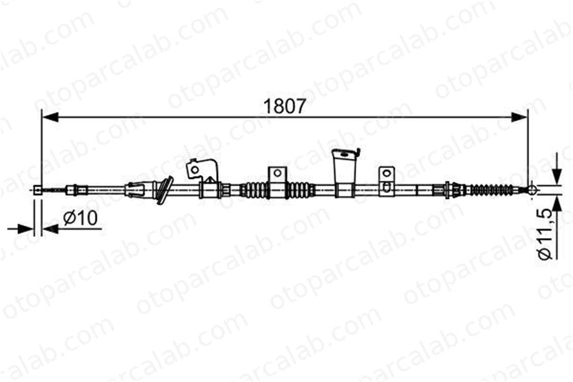 BOSCH 1 987 482 569 El Fren Teli Arka Sol PEUGEOT 4008 CITROËN C4 AIRCROSS 1987482569 1609905180