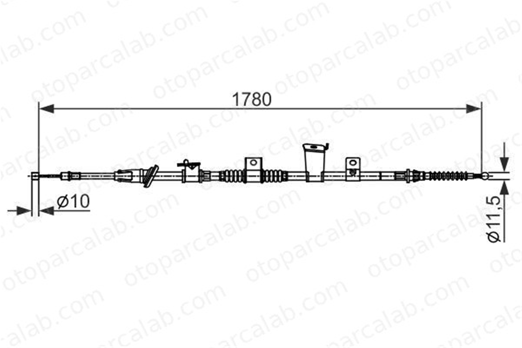 BOSCH 1 987 482 570 El Fren Teli Arka Sağ CITROËN C4 AIRCROSS PEUGEOT 4008 1987482570 1609905380