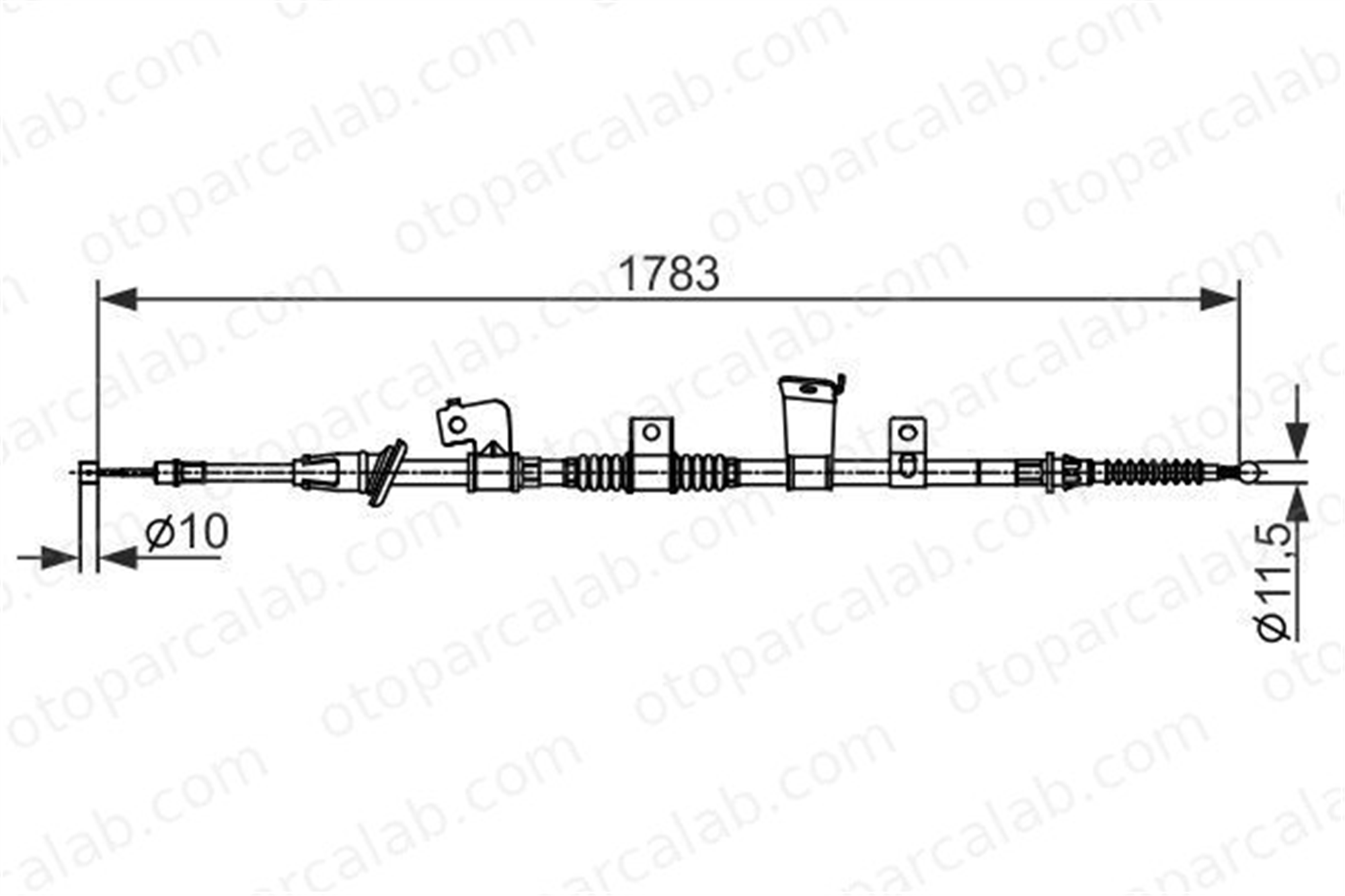 BOSCH 1 987 482 571 El Fren Teli Arka Sağ PEUGEOT 4008 CITROËN C4 AIRCROSS 1987482571 1609905480