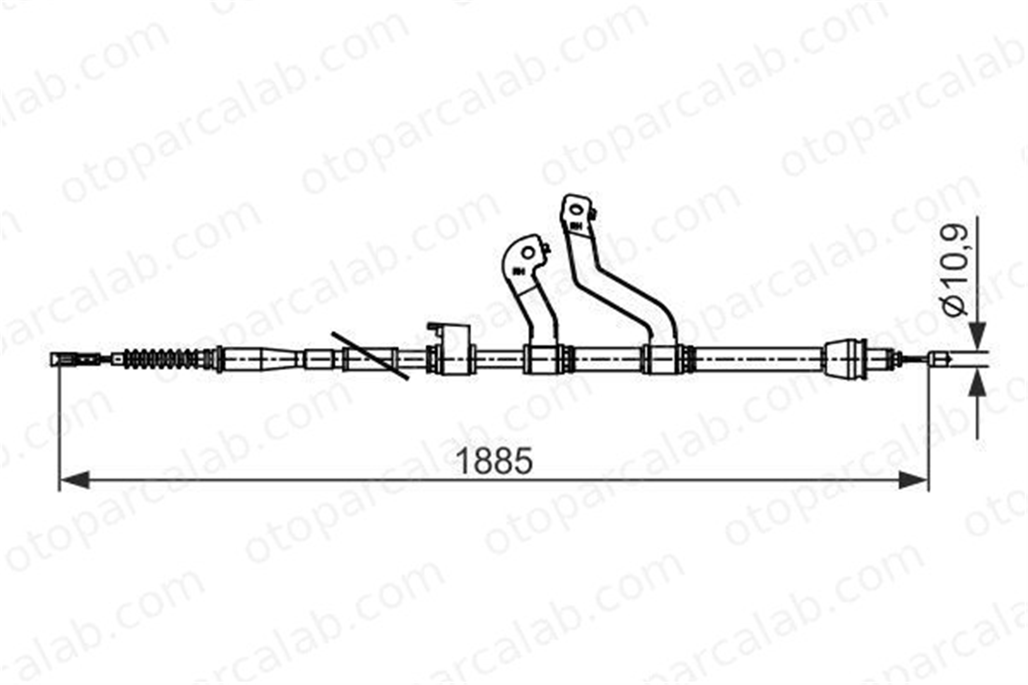 BOSCH 1 987 482 573 El Fren Teli Arka Sağ HYUNDAI i30 i30 Coupe 1987482573 59770A6300