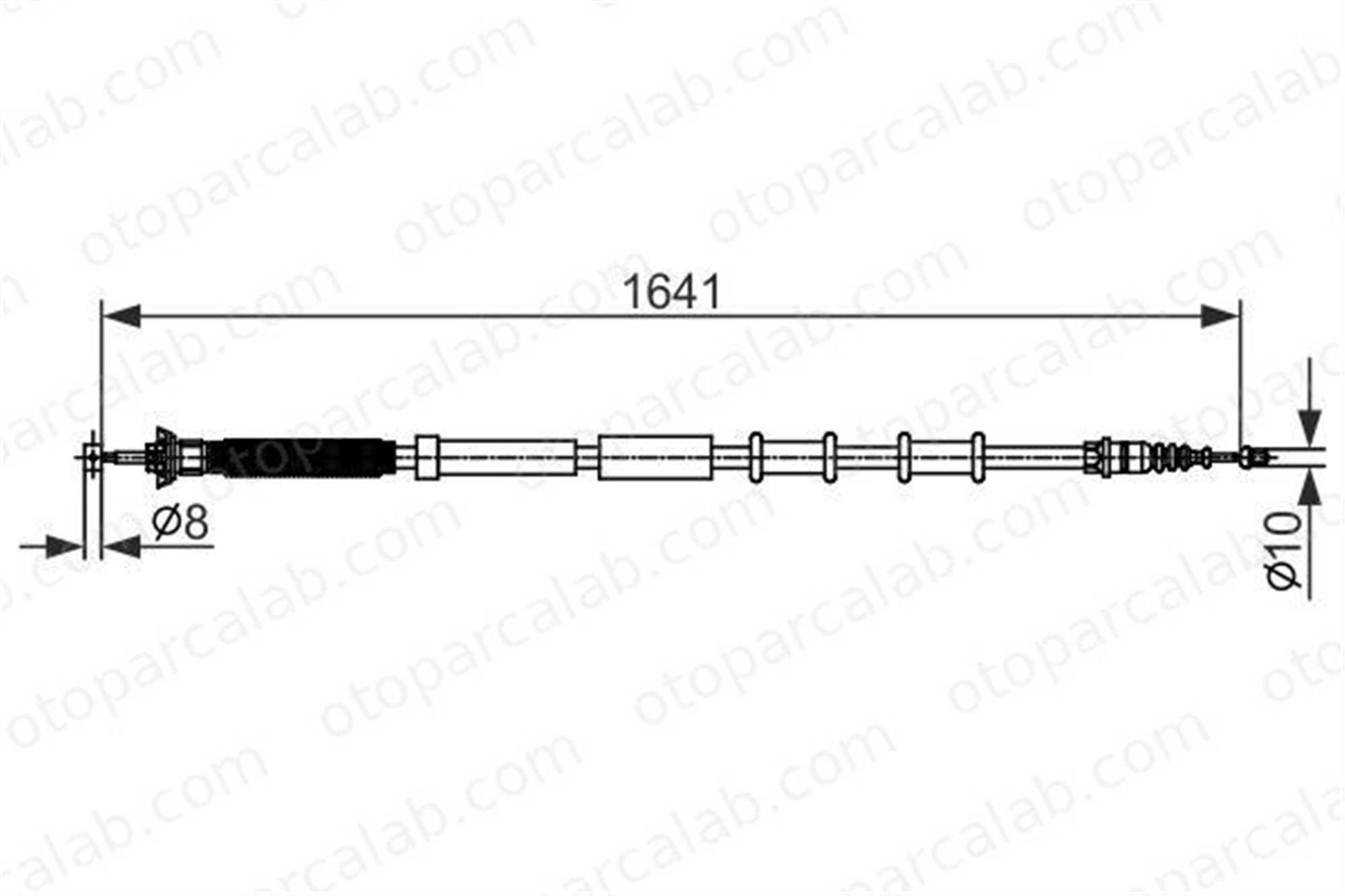 BOSCH 1 987 482 582 El Fren Teli Arka Sağ veya Sol ALFA ROMEO MITO FIAT GRANDE PUNTO 1987482582 50519022