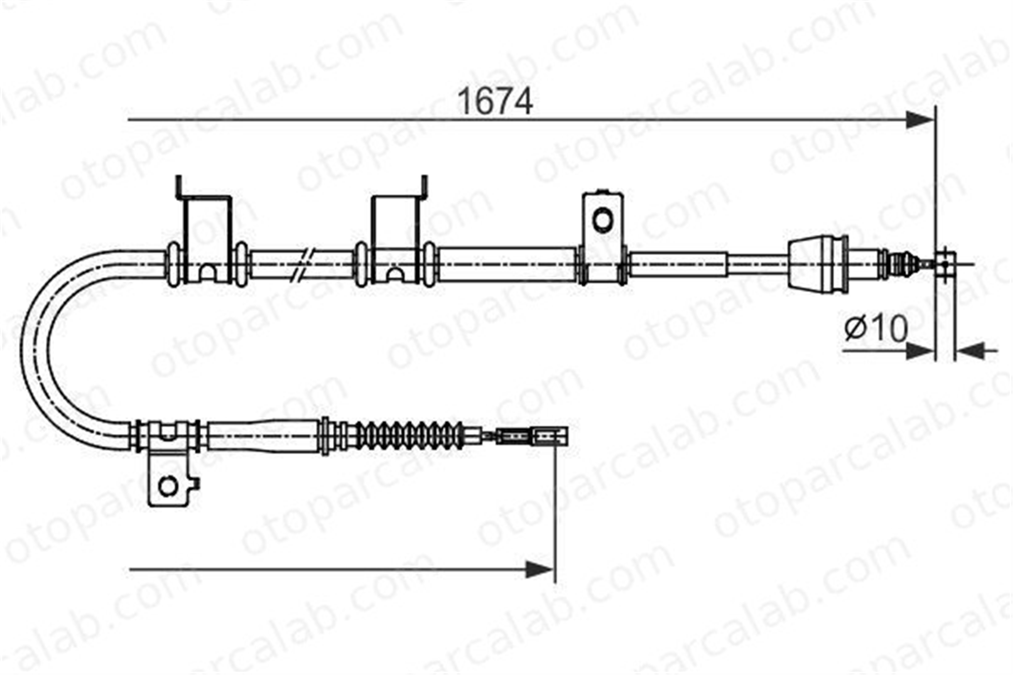 BOSCH 1 987 482 714 El Fren Teli Arka Sağ veya Sol HYUNDAI i30 ELANTRA IV Sedan 1987482714 597702H300