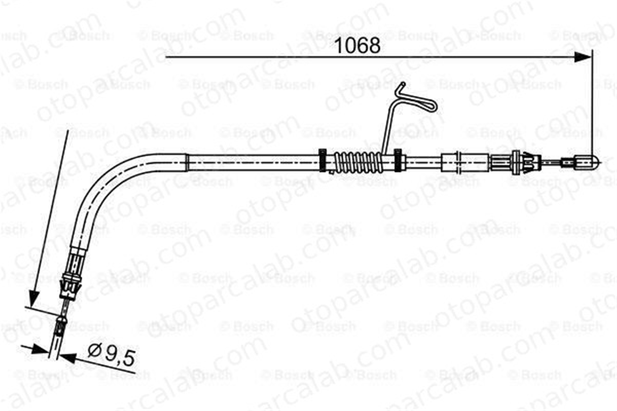 BOSCH 1 987 482 819 El Fren Teli Arka Sağ FORD TRANSIT CUSTOM V362 Minibüs/Otobüs TRANSIT CUSTOM V362 Panelvan/Van 1987482819 1763930