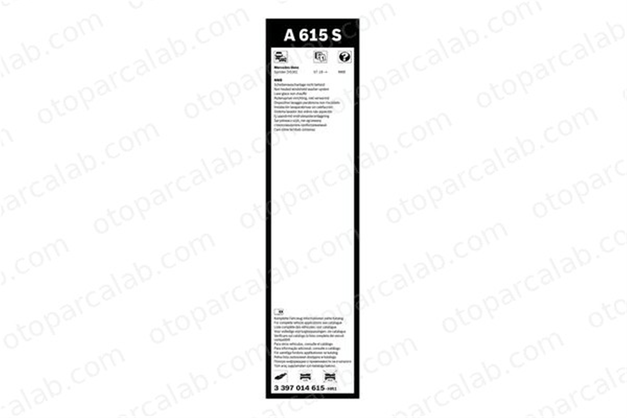 BOSCH 3 397 014 615 Silecek Süpürgesi Ön 650/600 mm - 26/24 inç MERCEDES-BENZ SPRINTER 3,5-t Panelvan/Van SPRINTER 3,5-t Platform şasi A9108240100 A9108240000