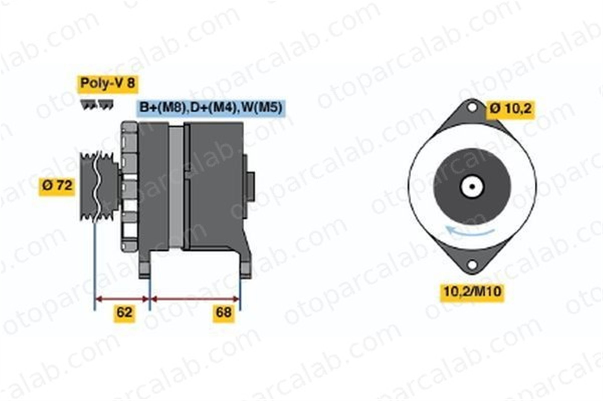 BOSCH 6 033 GB3 033 Alternatör SCANIA R II P II SCA1409378 DAF1516423R
