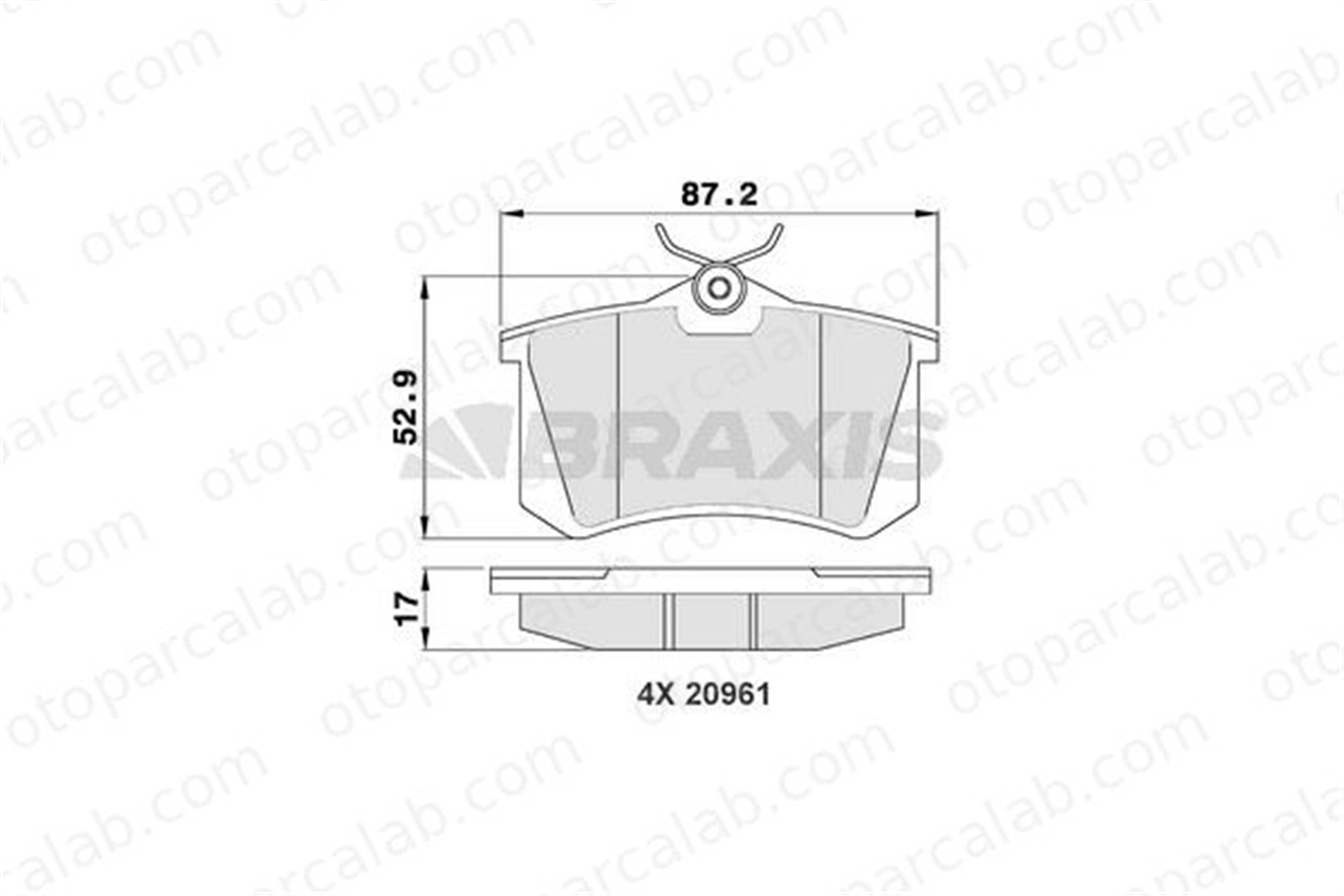BRAXIS AA0005 Fren Disk Balata Arka SEAT LEON AUDI A6 C5 Avant 1J0698451H 1K0698451J