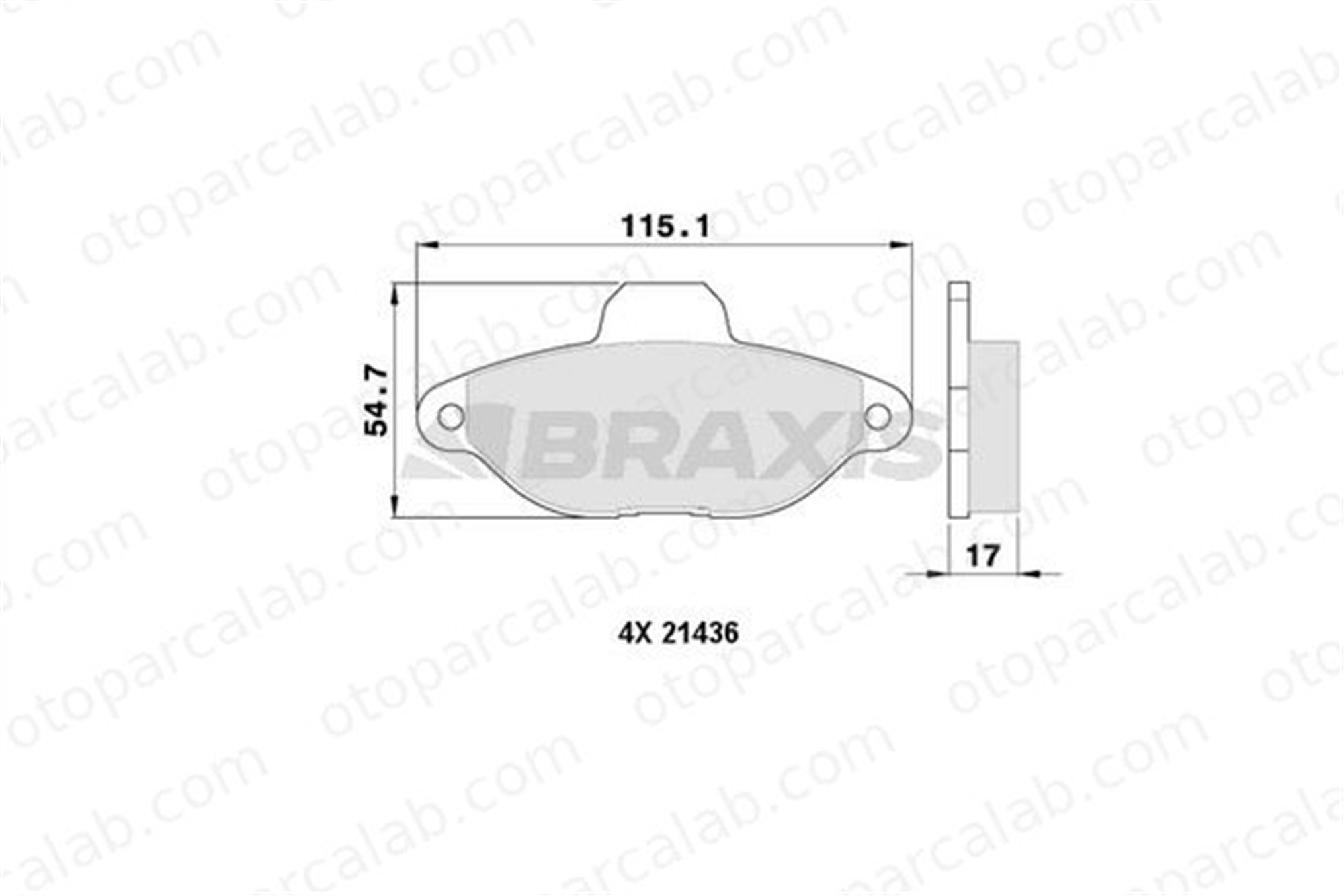 BRAXIS AA0006 Fren Disk Balata Ön FIAT CINQUECENTO PUNTO 77362185 71737179