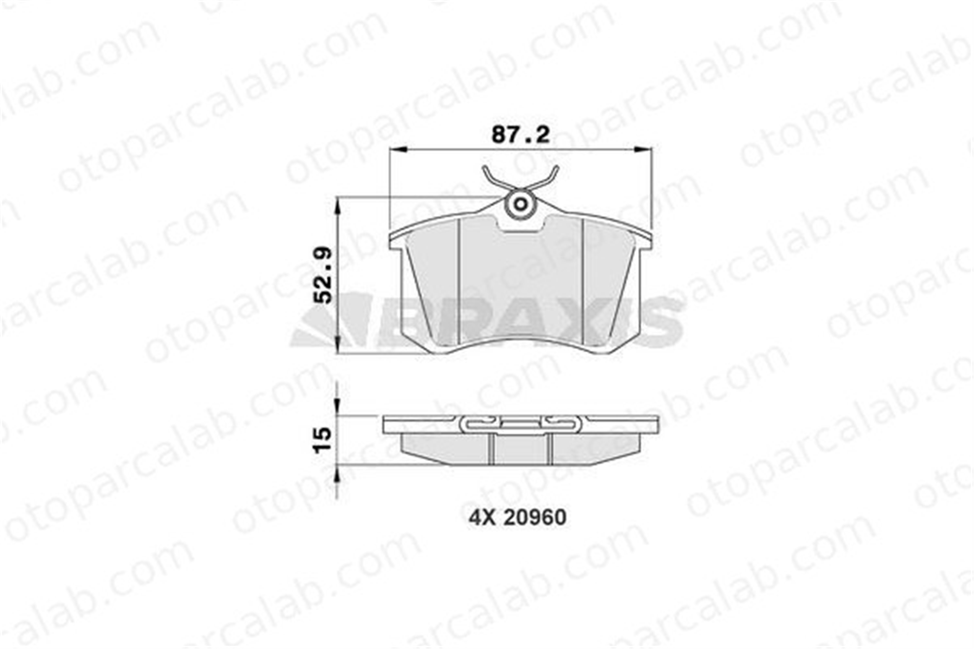 BRAXIS AA0016 Fren Disk Balata Arka RENAULT CLIO III AUDI A4 B6 1J0698451 191698151A