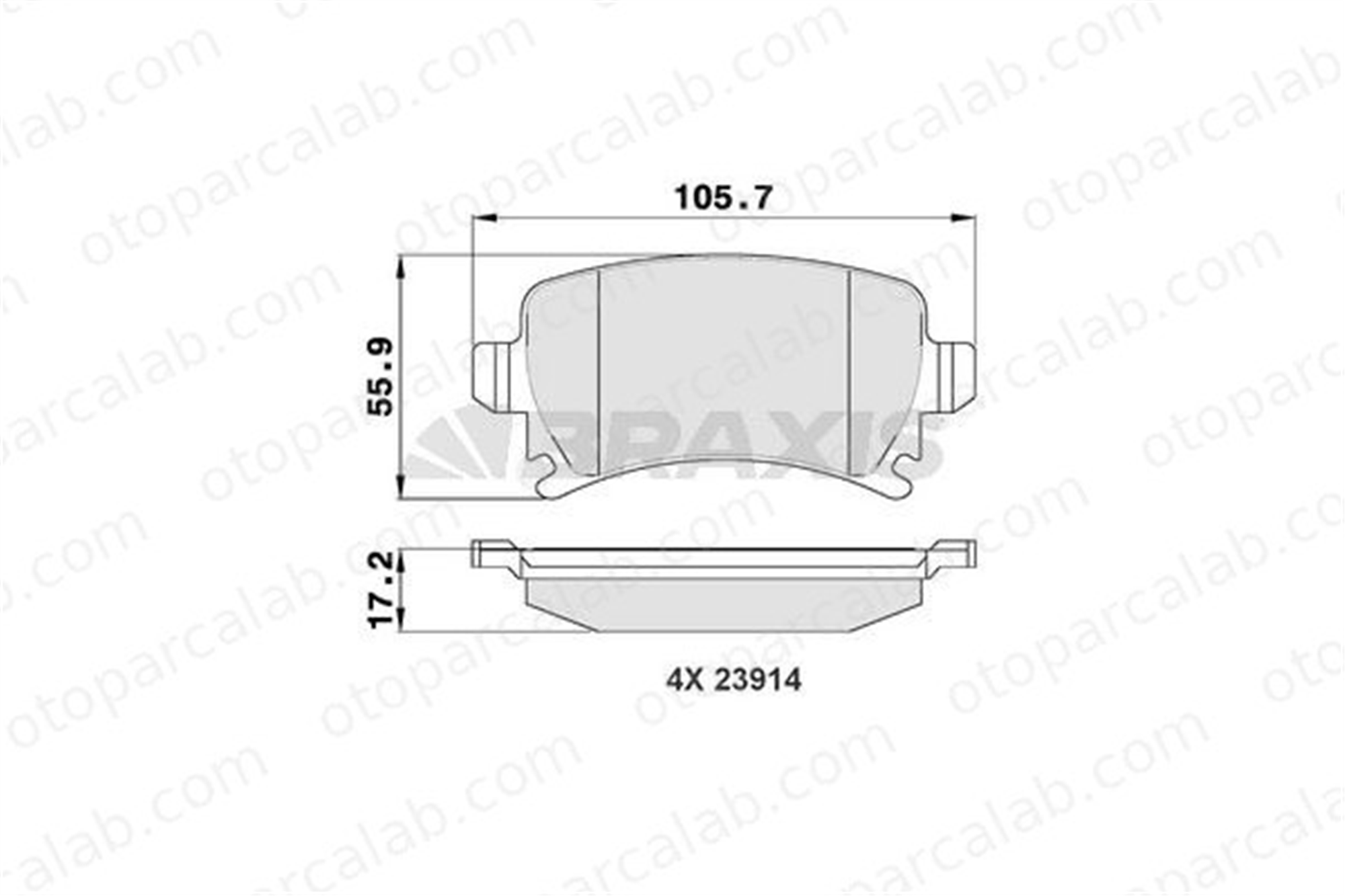 BRAXIS AA0021 Fren Disk Balata Arka AUDI A6 C6 Avant A6 C6 1K0698451D 1K0698451K
